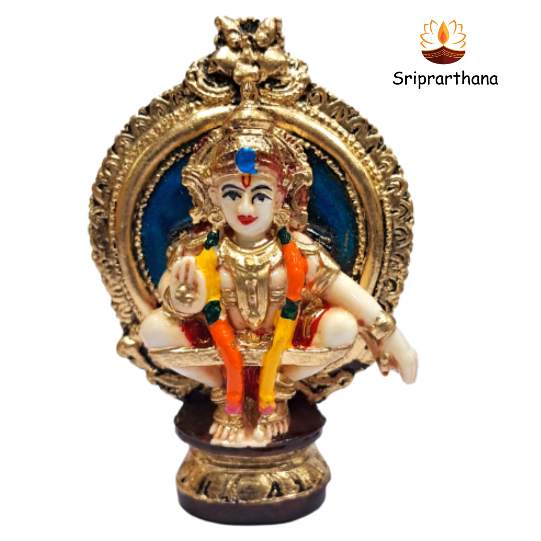 Swami Ayyapan  Figurine Pooja Decorative Showpiece size 3.5 Inch