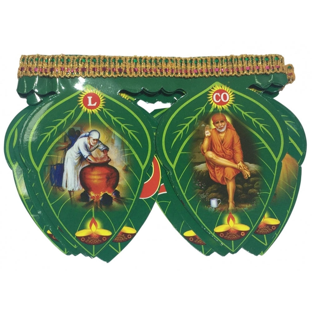 Sai Baba Welcome printed Mango Leaves Thoran 6.5 inches