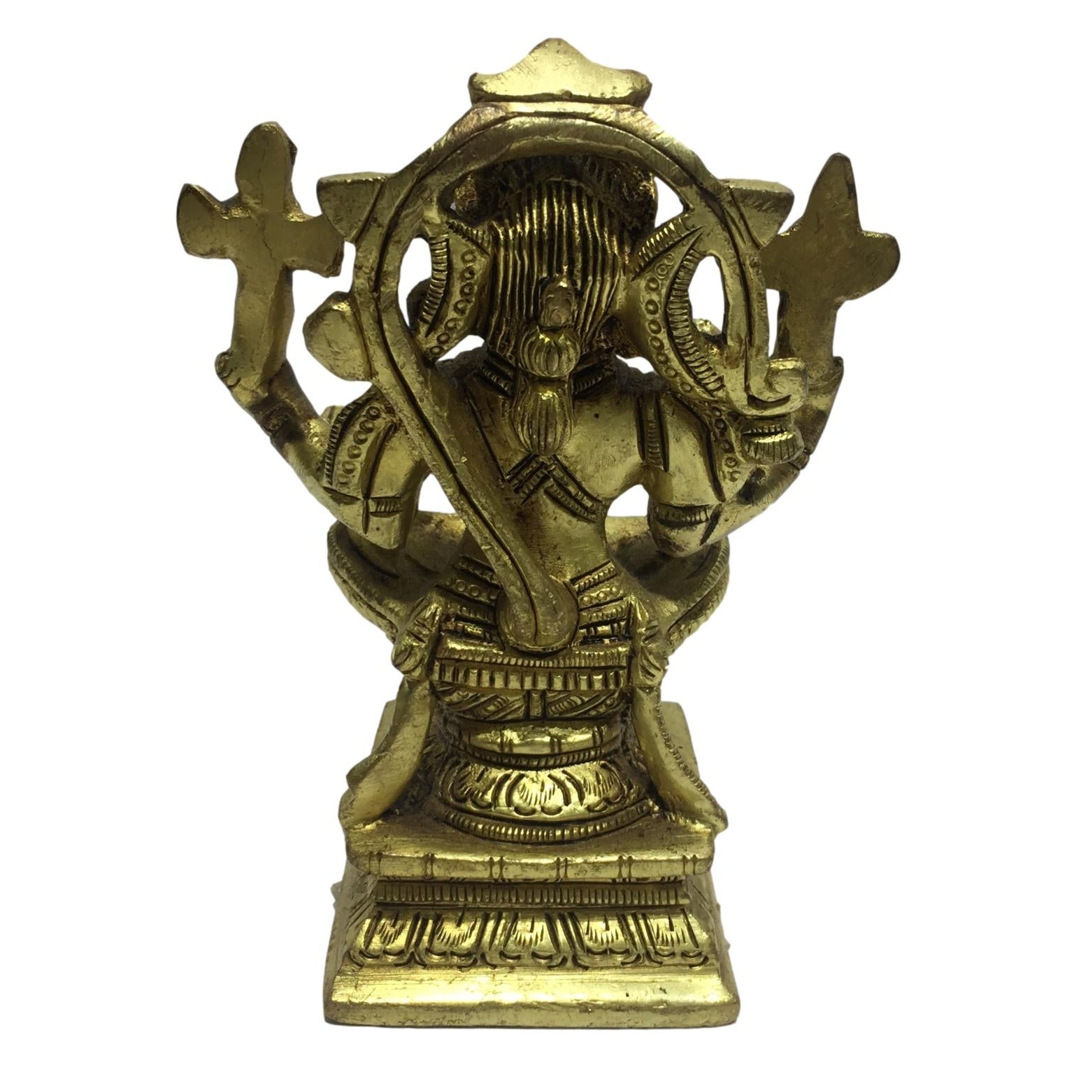 Yoga Anjaneya Brass Antique 4.5 inch - Sri Prarthana