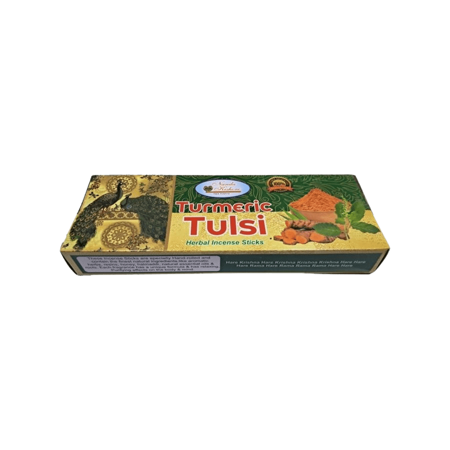 Nanda Kishore Turmeric Tulasi Natural Hand Rolled Masala Incense