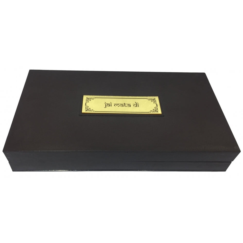 Sri Vaishno Devi Durga Maa Gold plated Charan Box Corporate Gift 21 x 11 cms