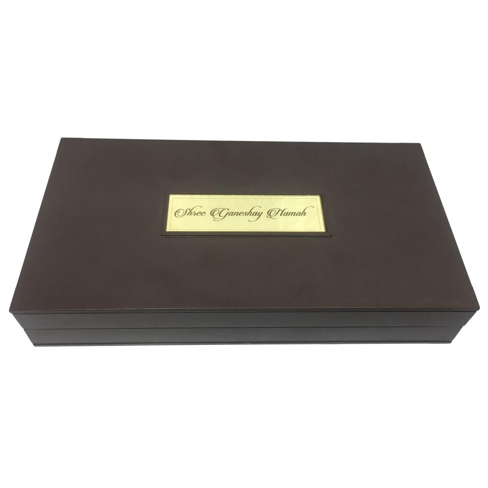 Sri Ganesh Gold Plated Charan Box Corporate Gift21 x 11 cms