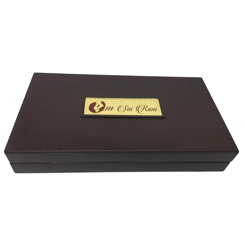 Sai Baba Gold Plated Charan Box Corporate Gift 21 x 11 cms