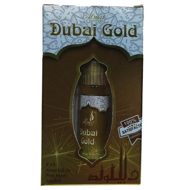 Almas Dubai Gold Attar Alcohol Free Roll On 8 ml