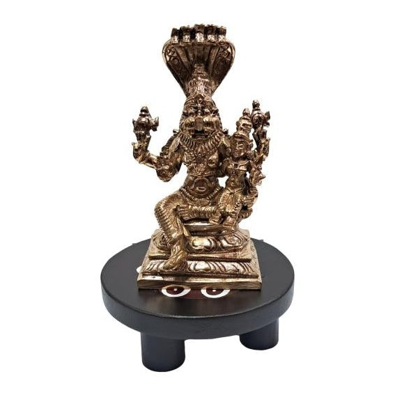 Panchaloga Sri Lakshmi Narasimha Murthi under Adishesha Peedam Pooja Decorative Figurine size 4 Inch