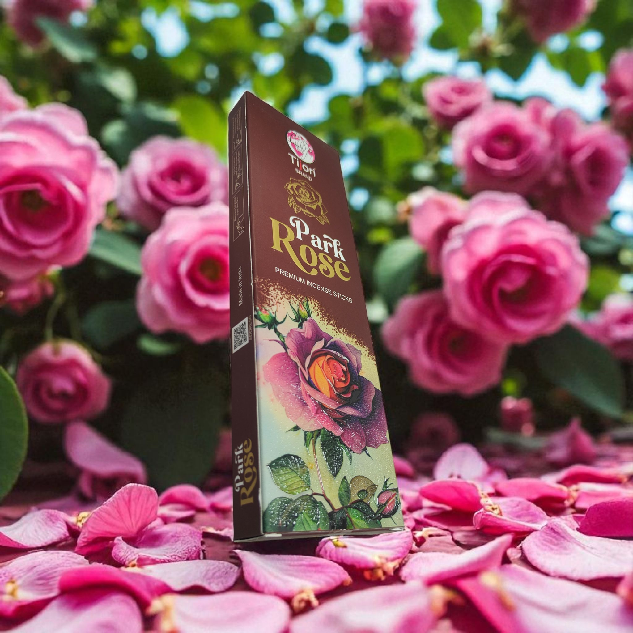 Tijori Park Rose Premium Incense Sticks for long-lasting Floral aroma