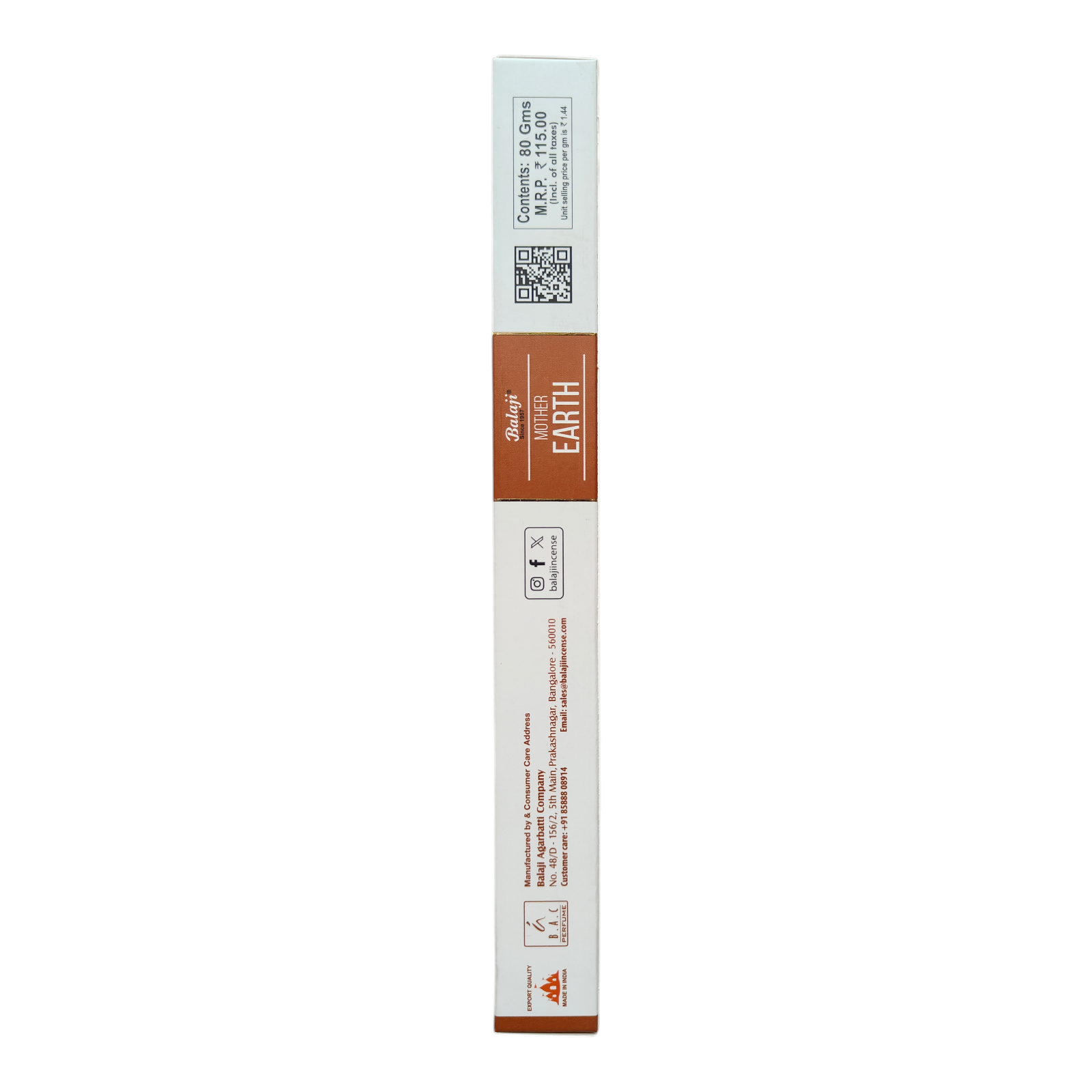 Balaji Mother Earth Incense - Fragrance nurturing spirit of the earth