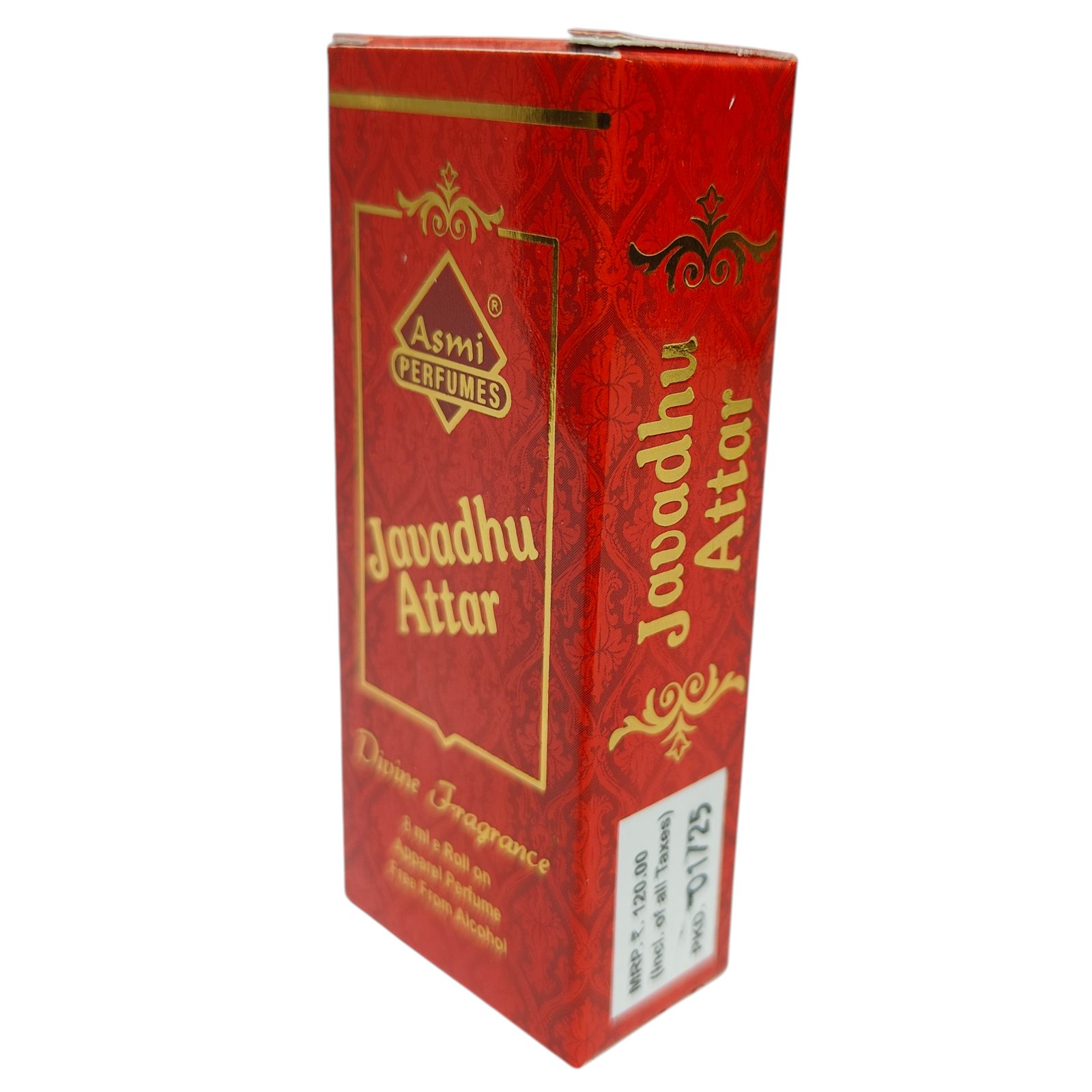 GA Fragrance Asmi Javadhu Attar Roll On 8 ml - Traditional Javadhu Perfume Oil for Pooja & Daily Wear