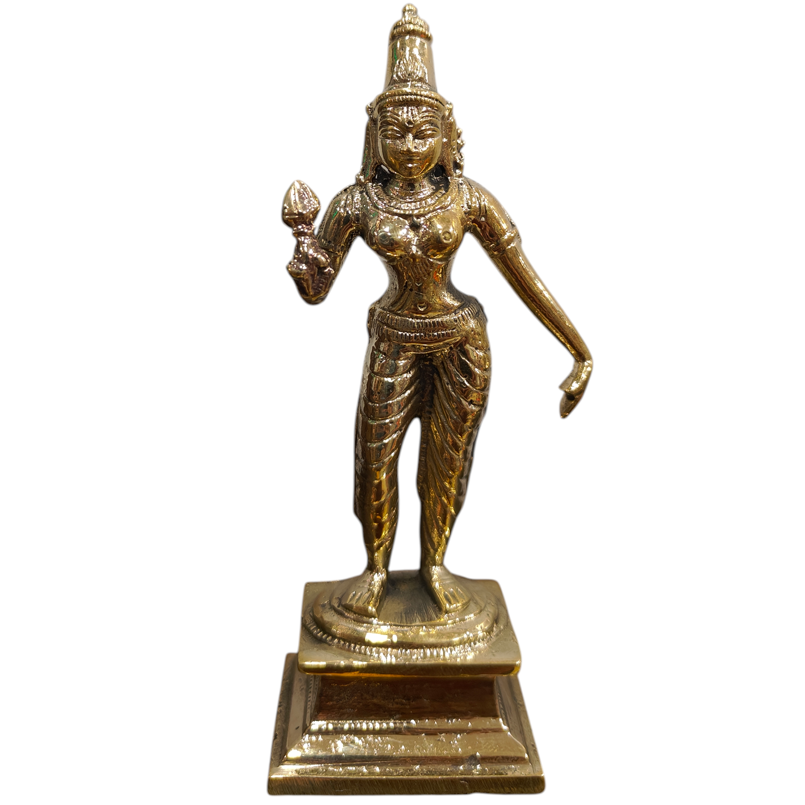 Mayil Murugan Statue with Valli & Deivanai in Brass antique Size 5 Inch for Pooja & Home Temple Worship -  South Indian Masterpiece