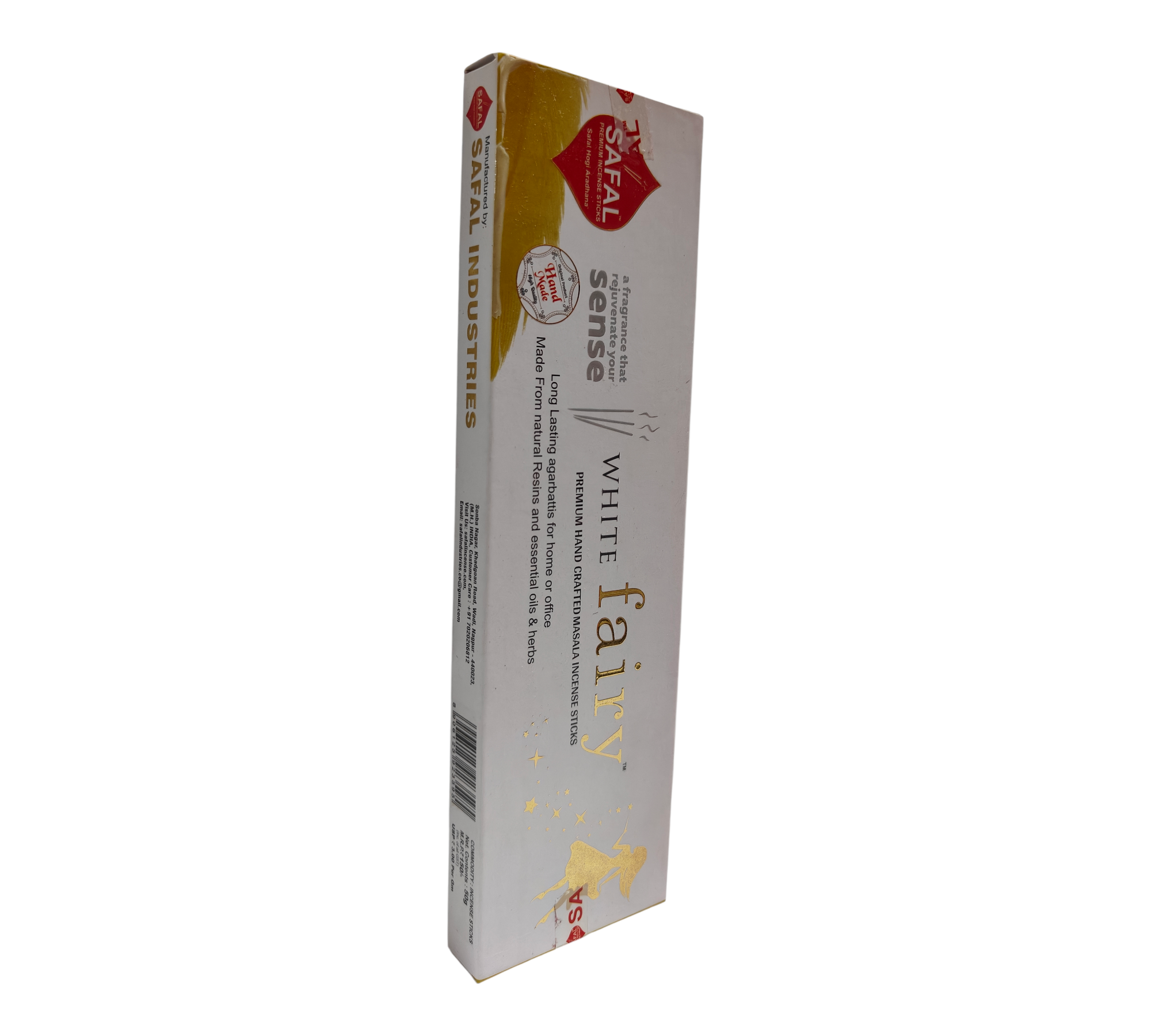Safal White Fairy Premium Hand Crafted Masala Incense Sticks - Devotional Aroma