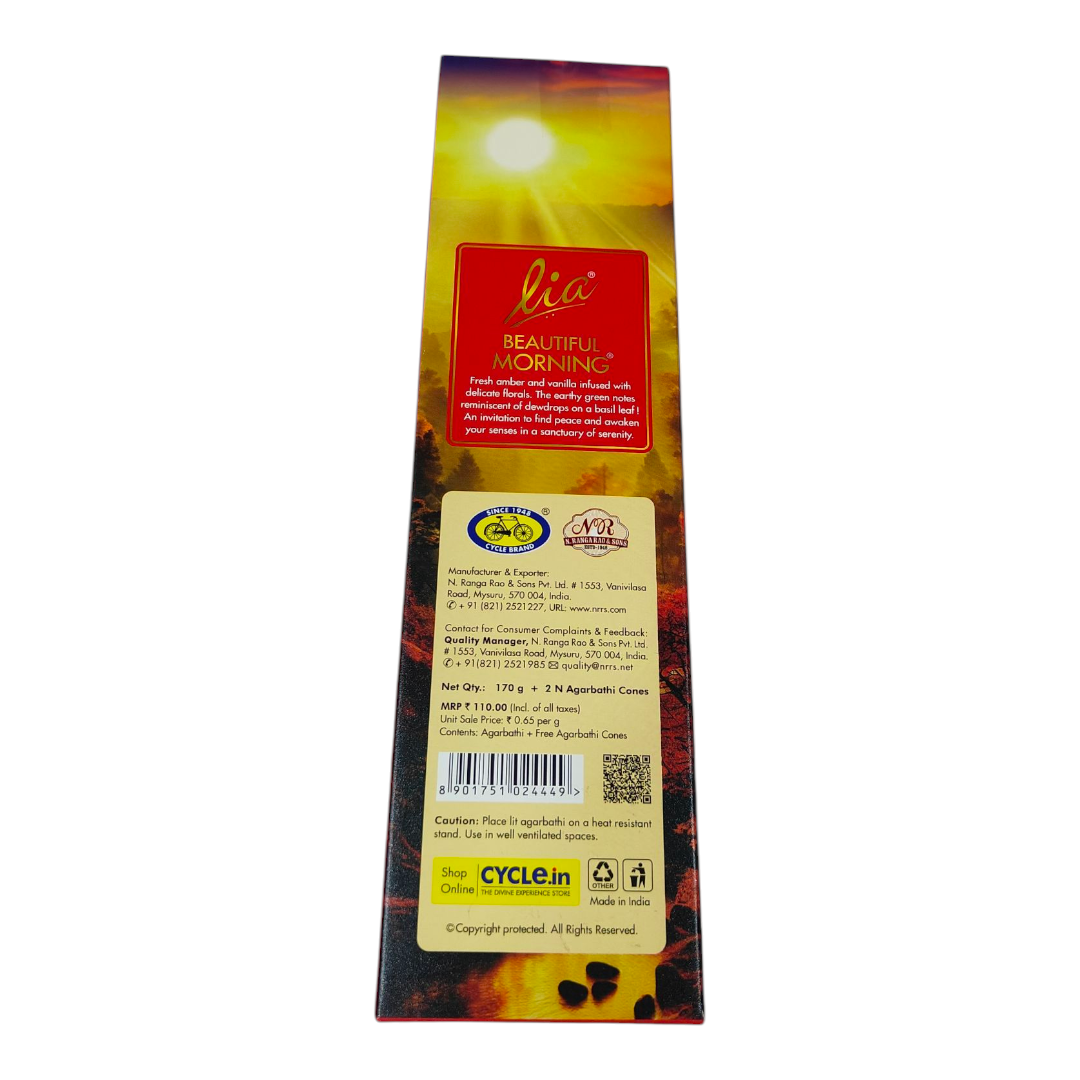 Lia Beautiful Morning Agarbathi - Aromatic blend Premium Incense