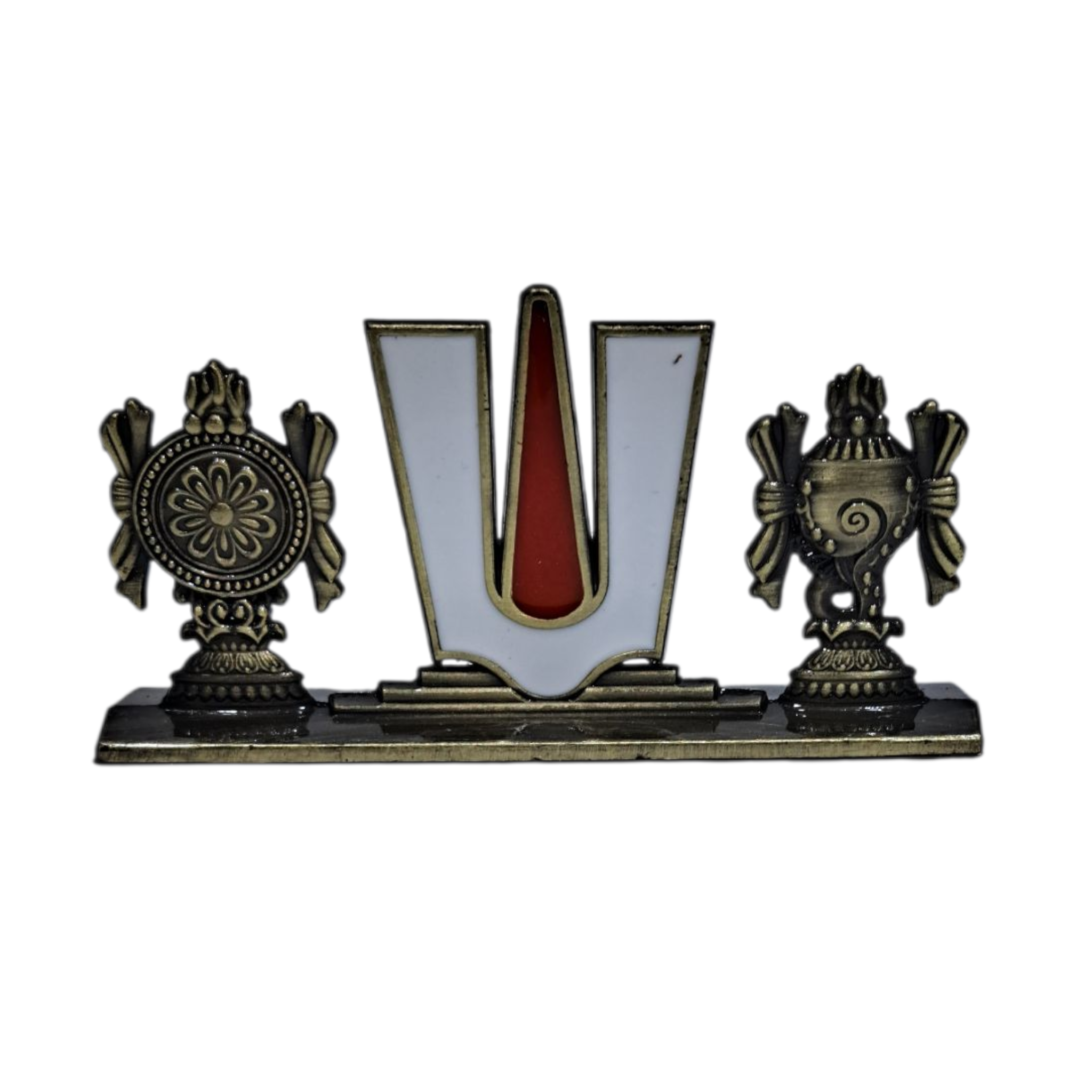 Thenkalai Thiruman Shankh Chakra Home Decor & Car Dashboard religious Gift