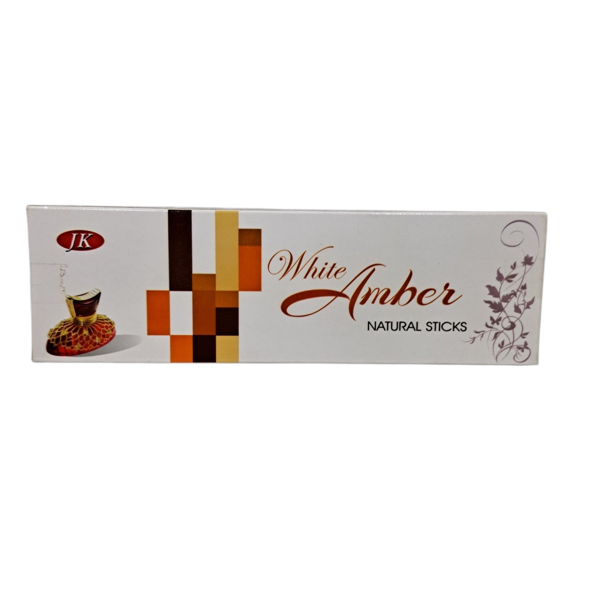 JK White Amber Natural Sticks - Natural Incense for Pooja and Yoga