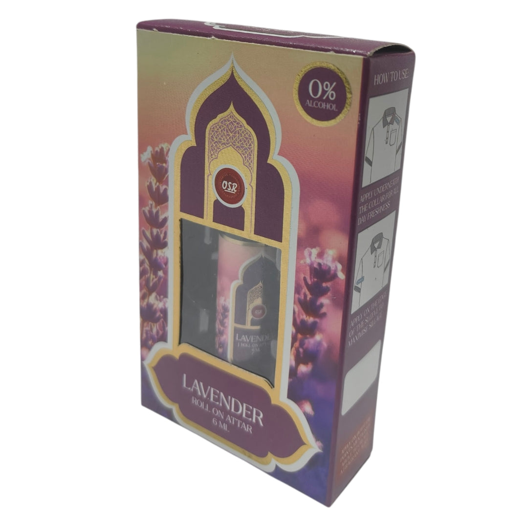 OSR Lavender Roll On Attar 6 ml - Rich  refreshing Scent everyday