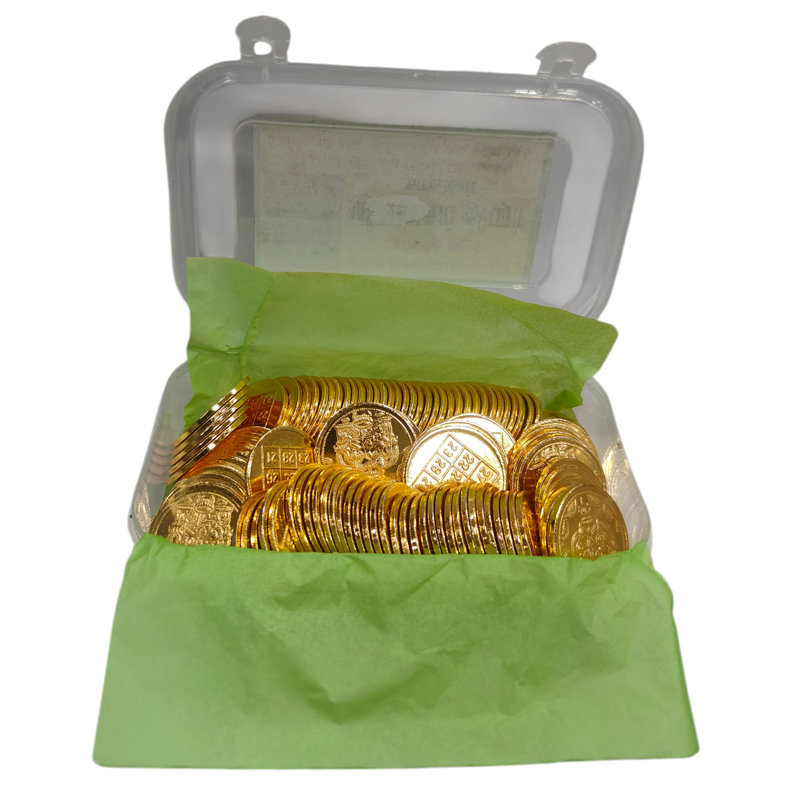 Gold Plated  Sri Lakshmi Kubera Kamal Embossed 108 Coins set 2 & 5 gms - Auspicious Hindu Spiritual Pooja Set for Diwali Celebrations