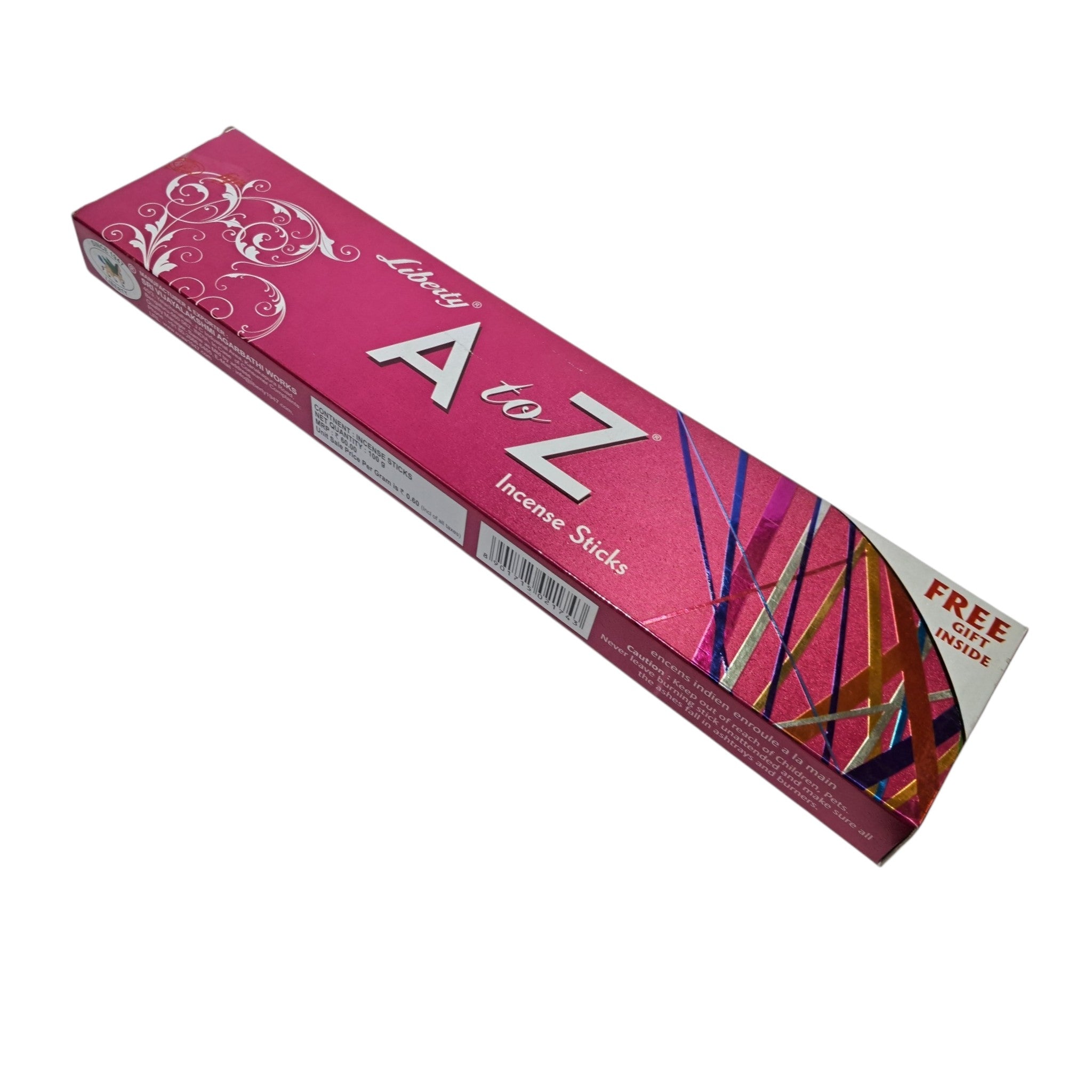 Liberty A to Z Incense Sticks - Premium assortment of multiple fragrances