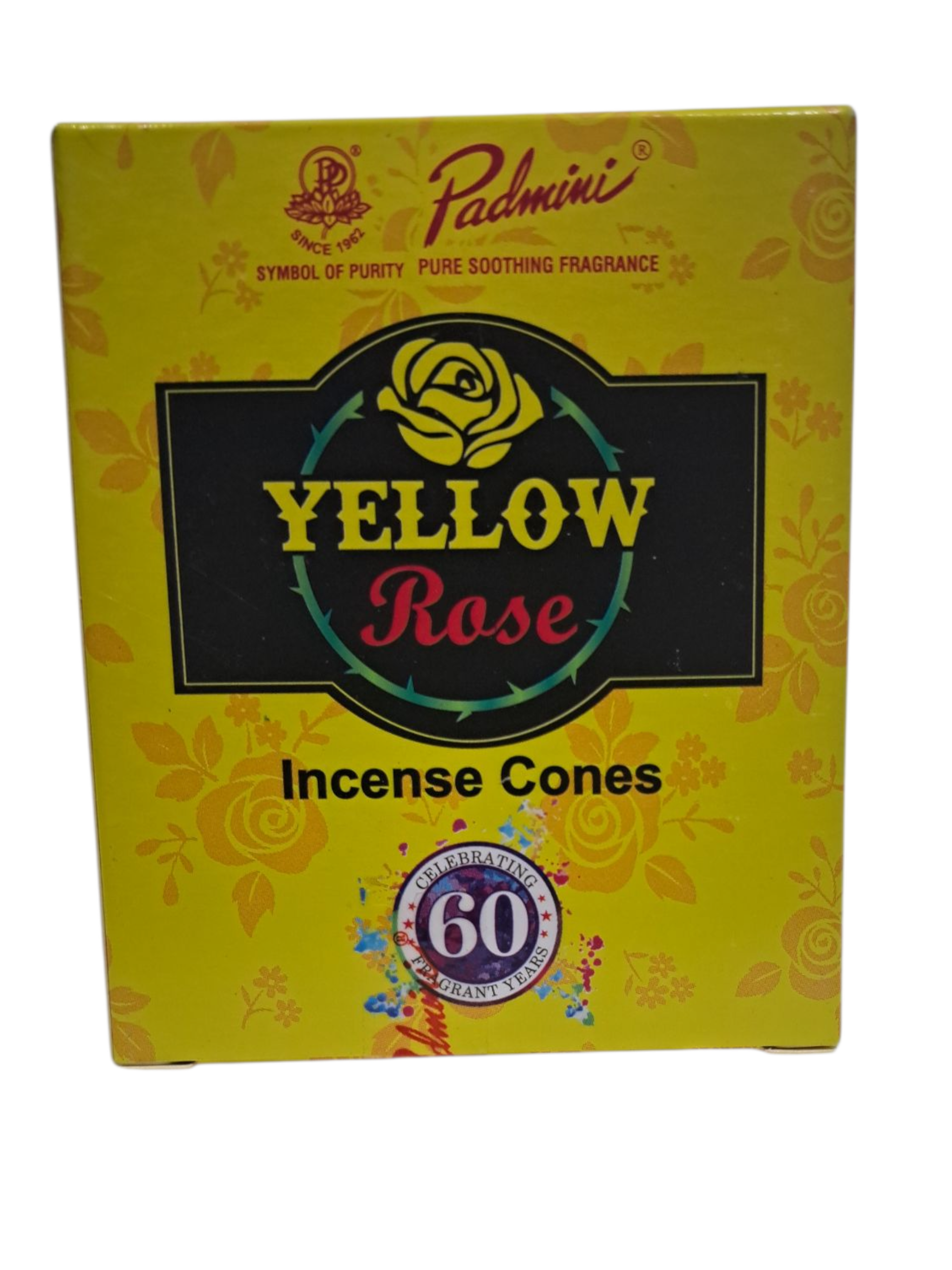 Padmini Yellow Rose Incense Cones - Pure Rich floral warmth Fragrance Dhoop for Pooja & Yoga Sessions பத்மினி மஞ்சள் ரோஜா வாசனை தூபம்