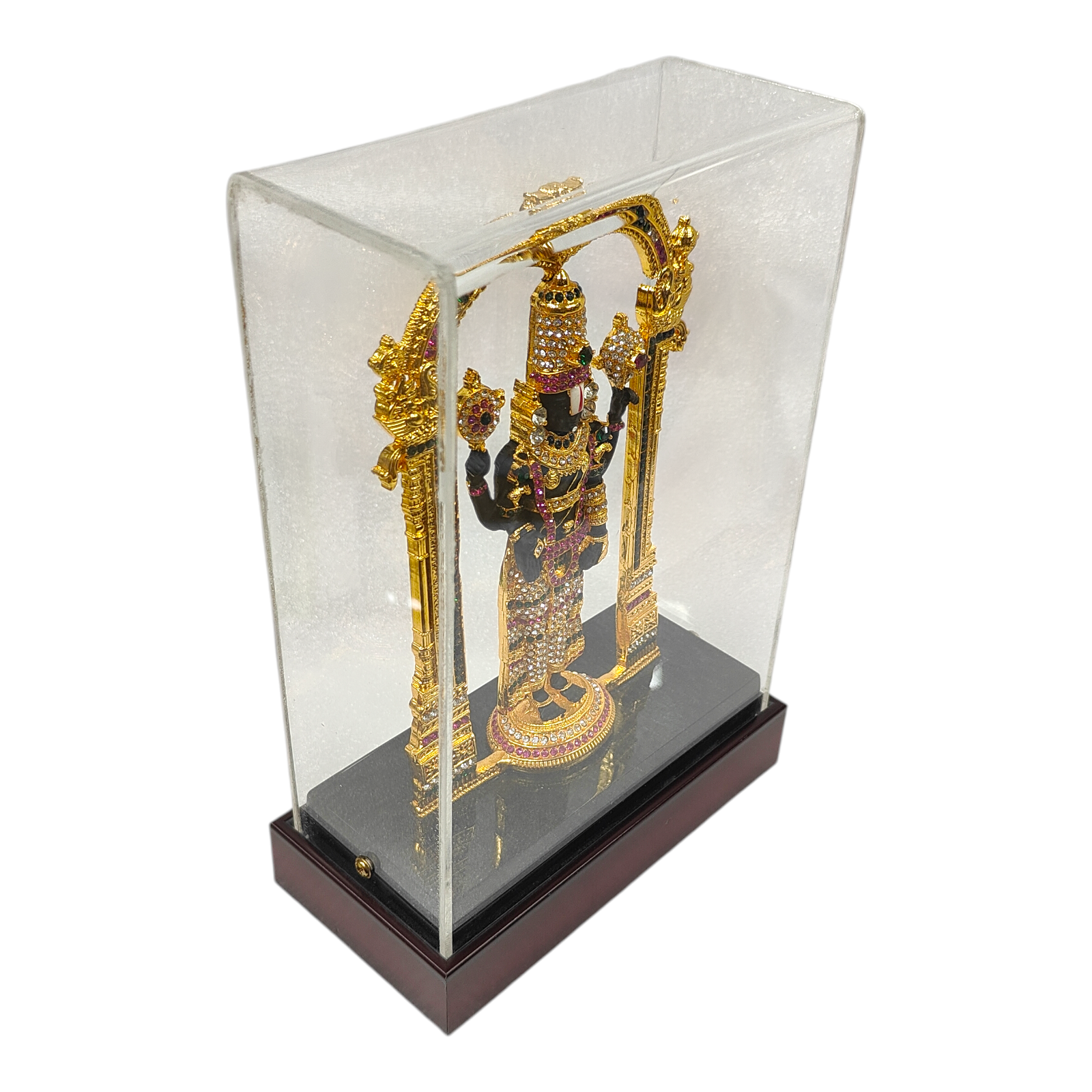 Tirupati  Balaji White colour Stone Work Decorative Fibre  Idol for Home & Spiritual decorative and devotional Show Piece 8 inches