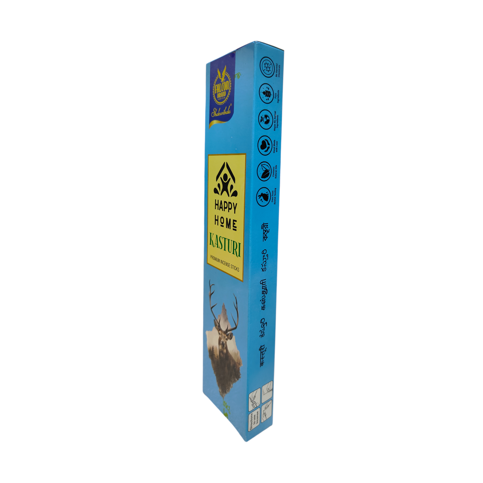 Shakunthala Happy Home Kasturi Premium Incense Sticks - Traditional Musk Flavour Agarbathi for Pooja & Temple Rituals