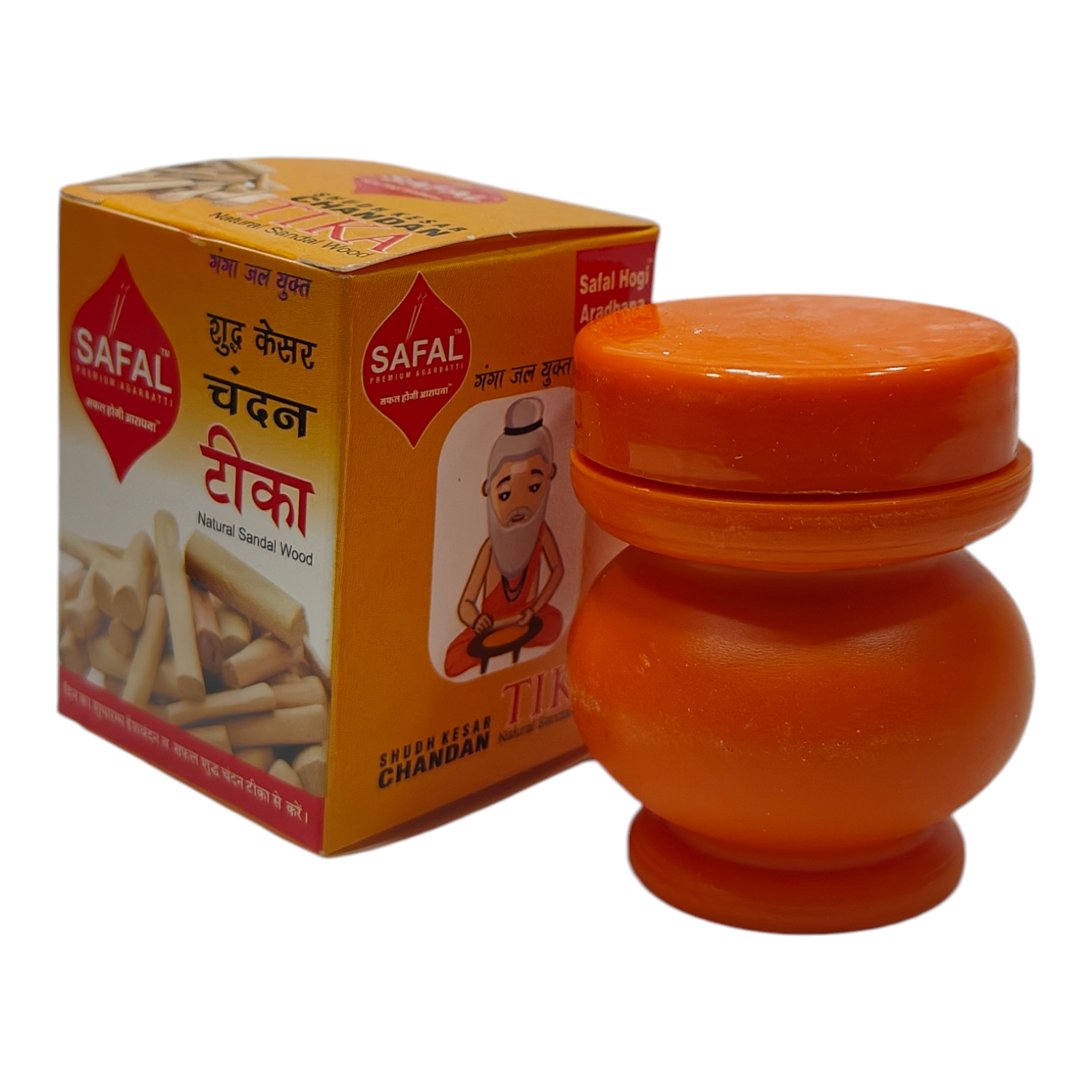 Safal Chandan Tika - Natural Sandal Wood Paste -Forehead tilak for pooja & spiritual practices