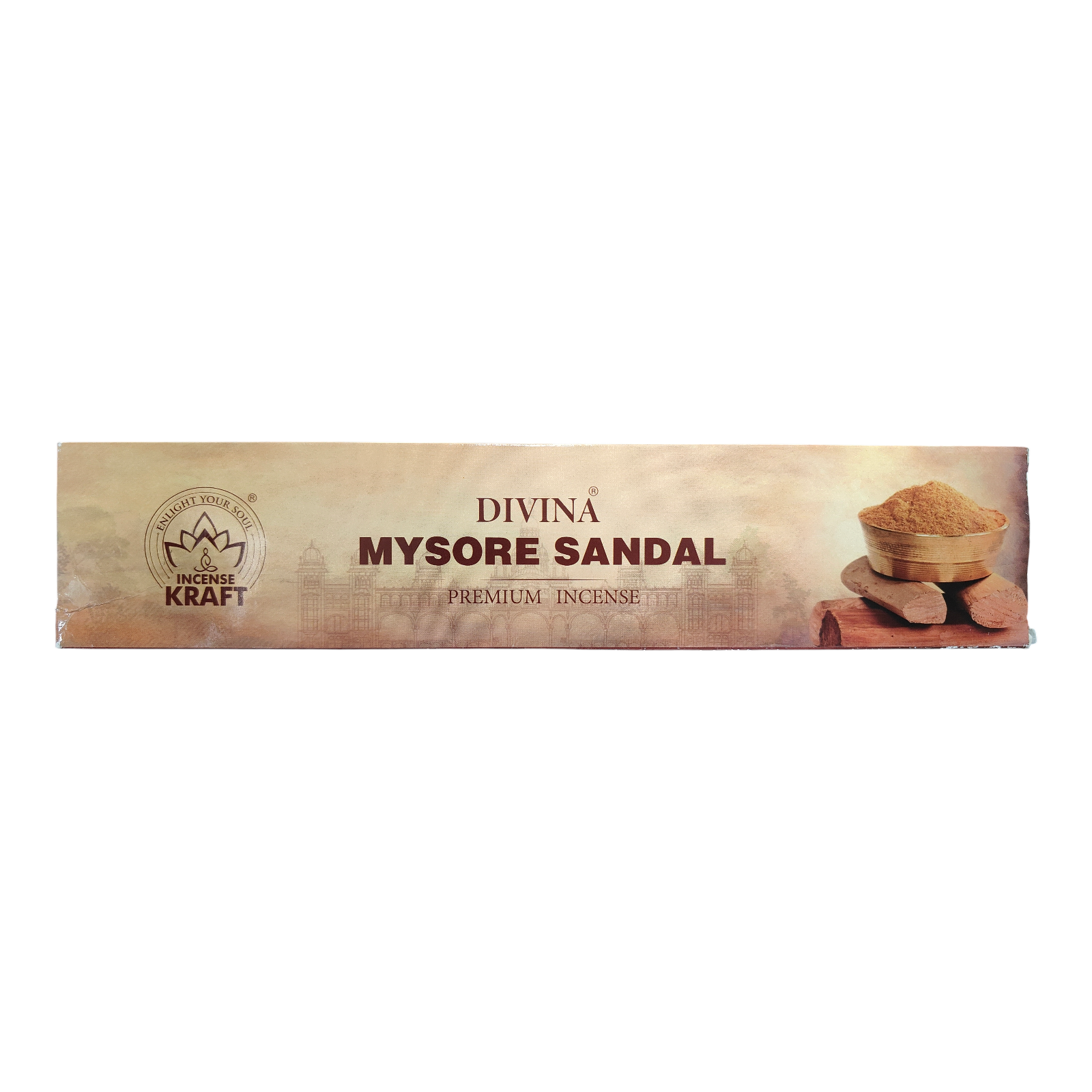 Incense Kraft Divina Mysore Sandal Premium Incense Stick - Long-Lasting Pure Sandalwood Aroma for Puja, Meditation & Home