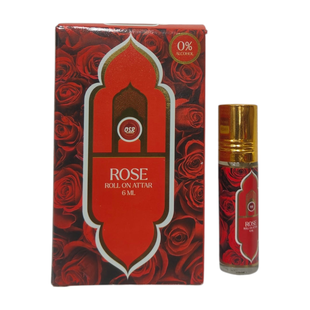 OSR Rose Roll On Attar 6 ml - an elegant and refreshing aroma for Men & Women
