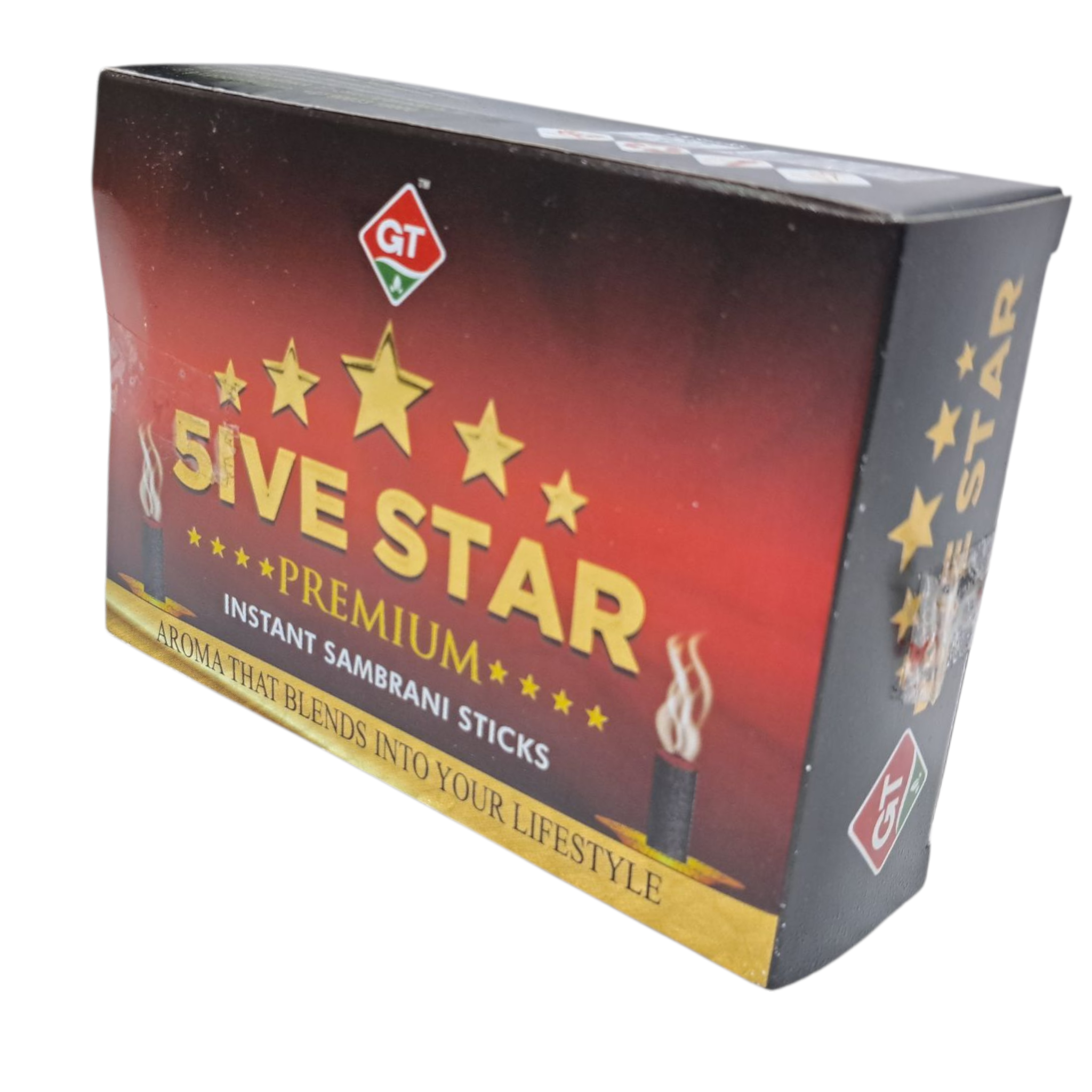 GT Five Star Premium Instant Sambrani Sticks - Natural Pure Loban Resin Aroma for Pooja, Meditation & Air Purification