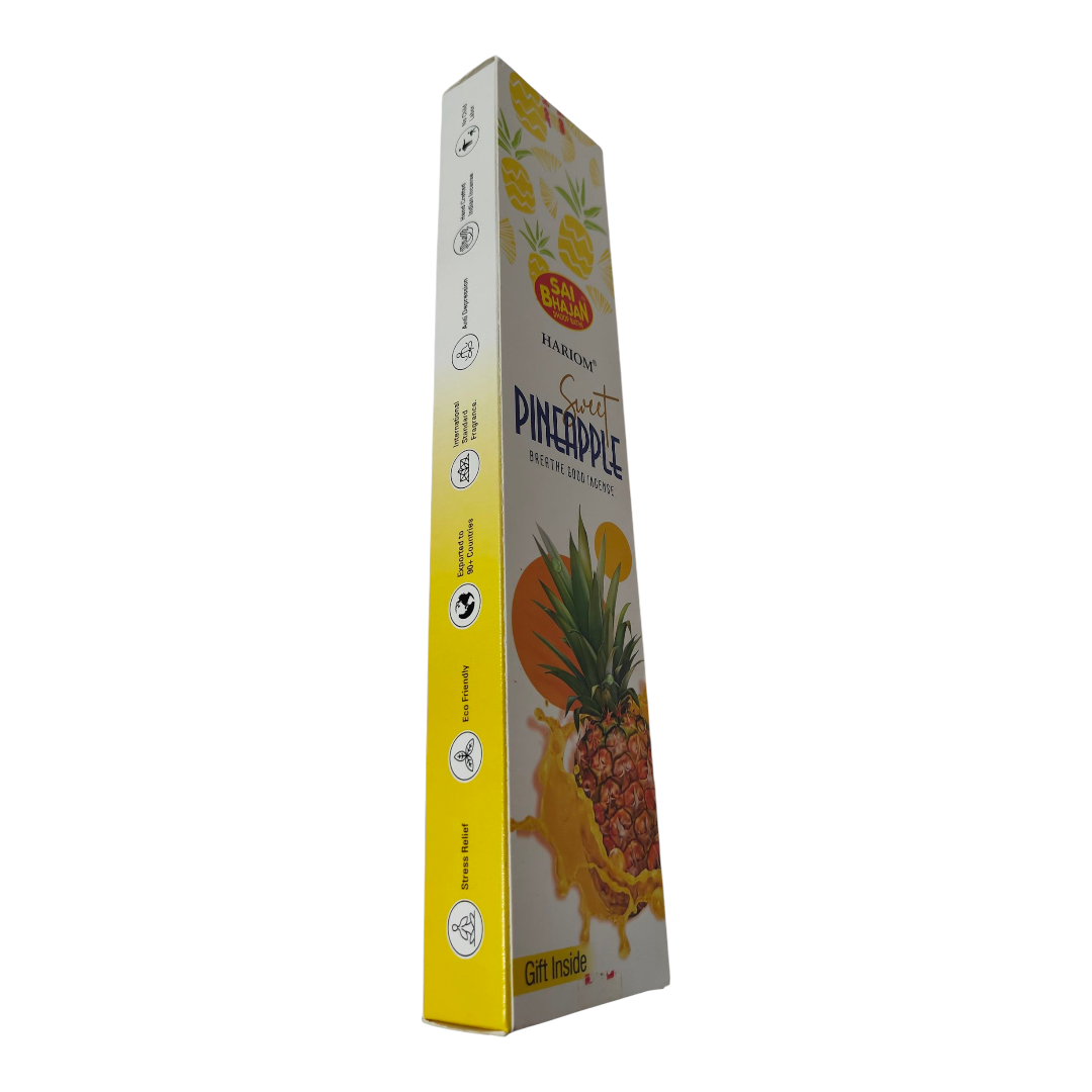Sai Bhajan Hariom Pineapple Breathe Good Incense - Anaar Flavour handcrafted masala agarbatti