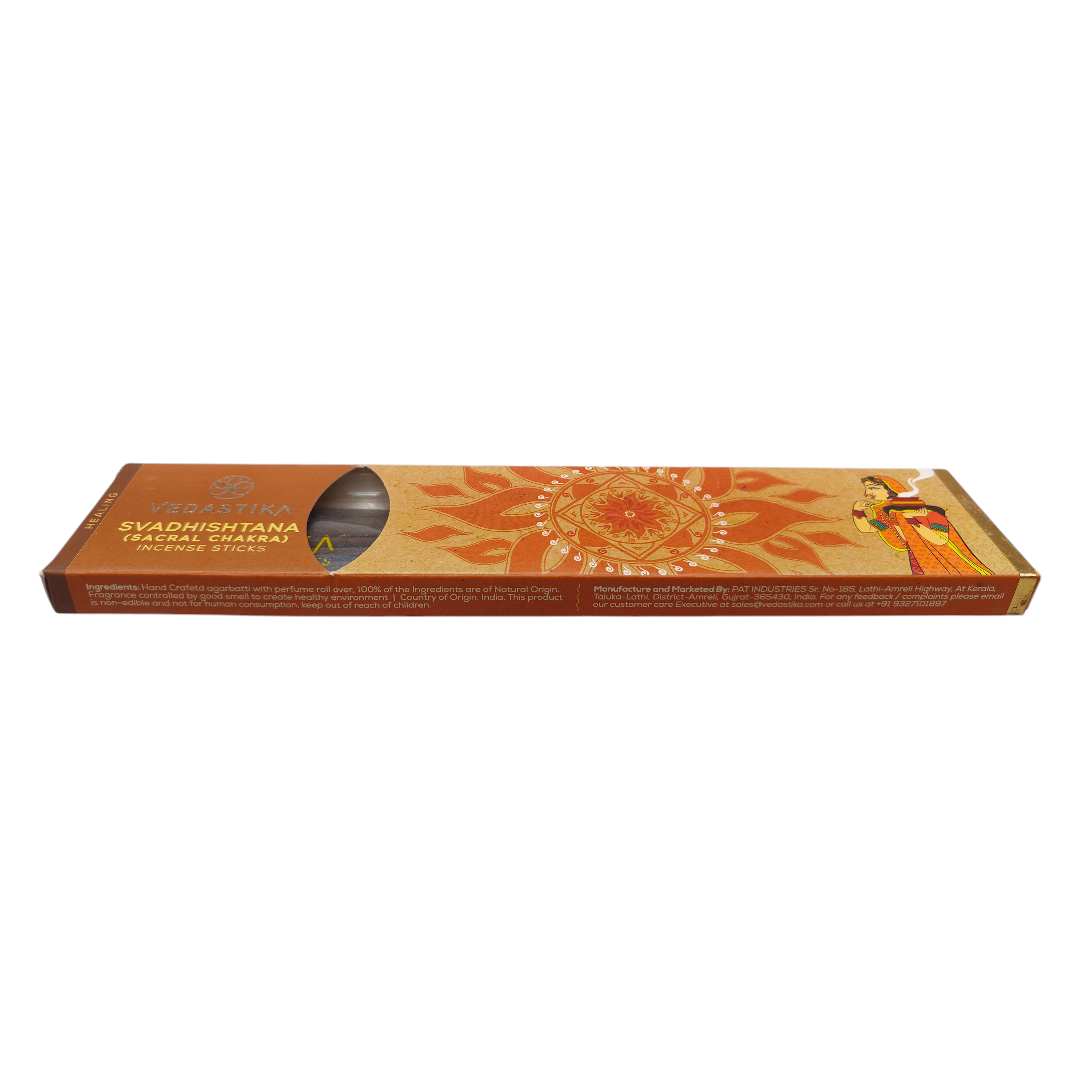 Vedastika Svadishtana (Sacral Chakra) Incense Sticks - Traditional Aroma for Chakra Meditation & Energy healing