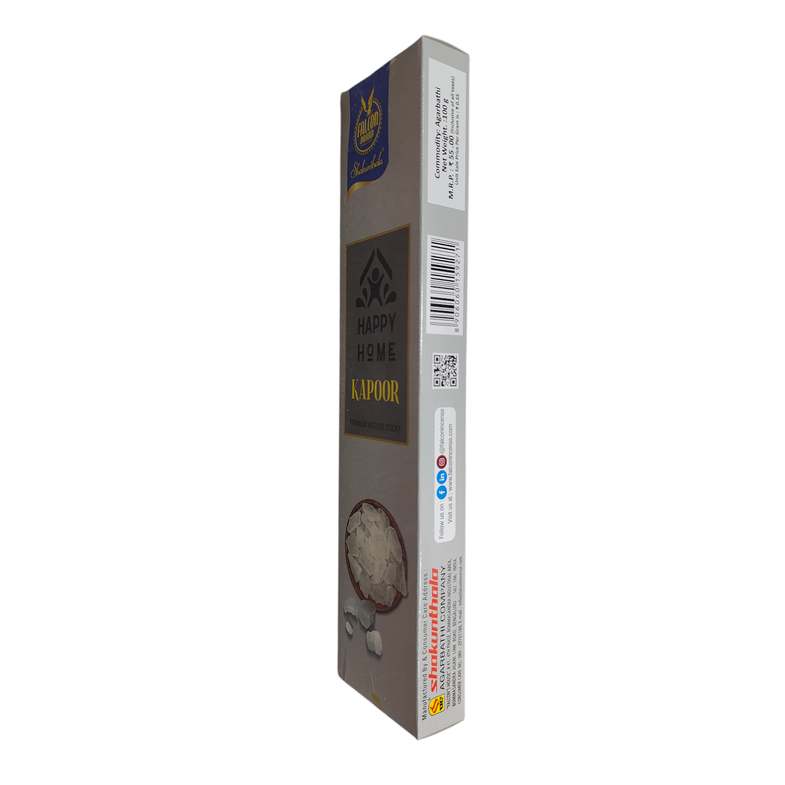 Shakunthala Happy Home Kapoor Premium Incense Sticks - Camphor Agarbatti for Pooja, Meditation & Home