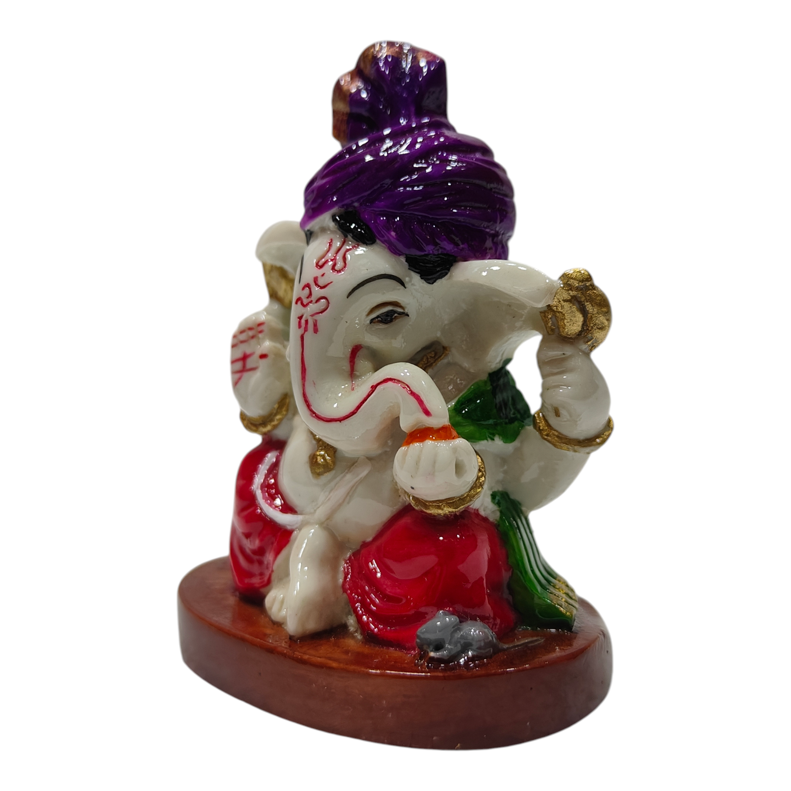 Mini Turban Ganesh Idol ML 7 size 3 inches - Religious return gifts for Ganesh Chaturthi & Navratri Golu Celebrations