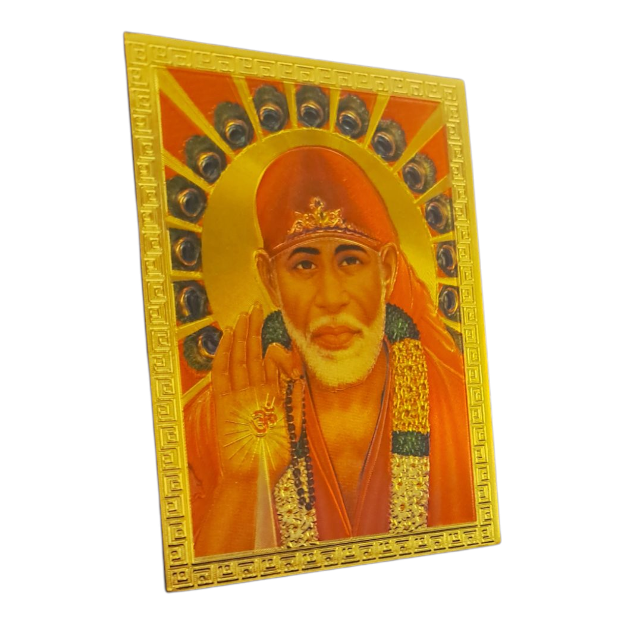 Sai Baba in Red Dress Fridge Magnet 6.25 X 8.5 Cms
