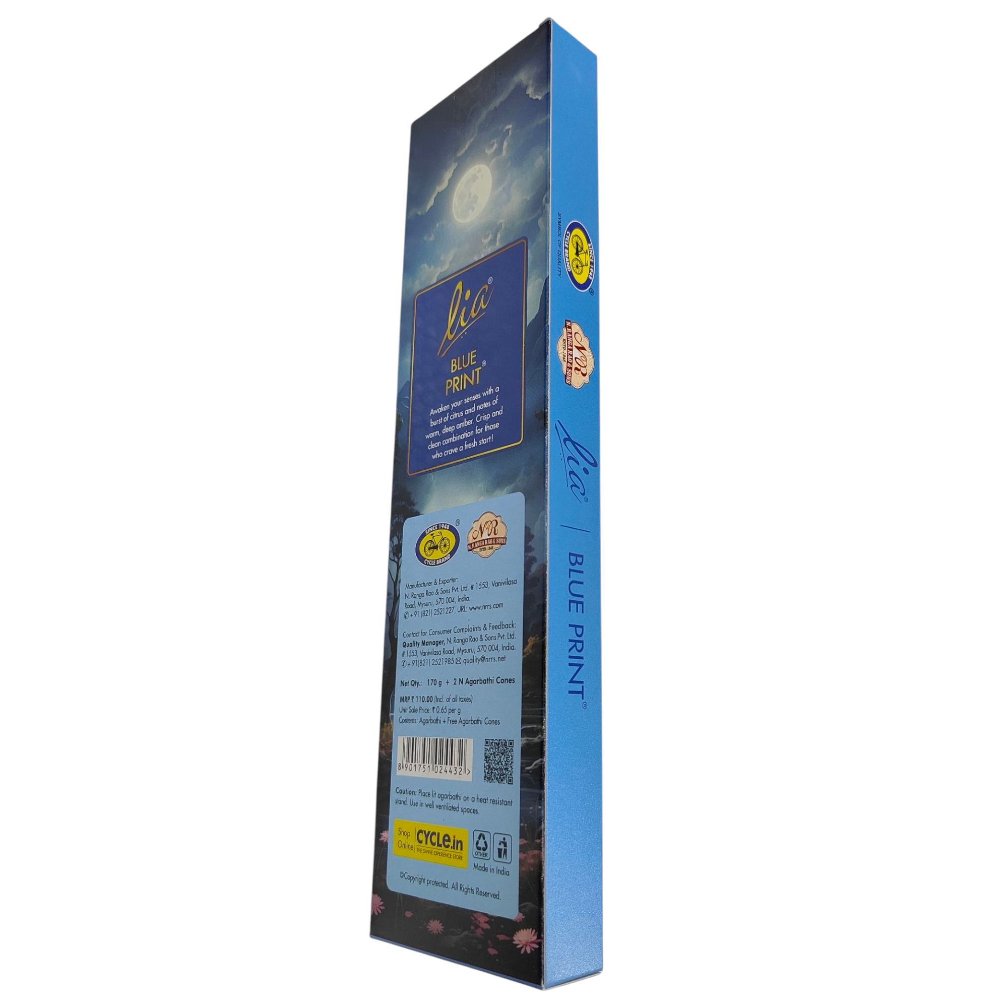 Lia Blue Print Agarbathi - Long Lasting Luxury Incense
