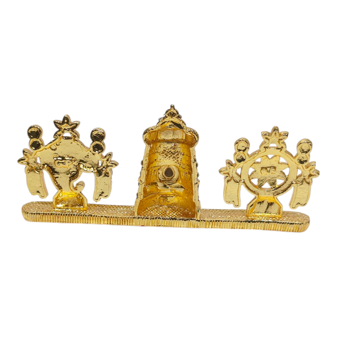 Stone Art work Srinivasa Balaji Kreedom with Shanku & Chakram – Home, Car Décor & Spiritual Gift