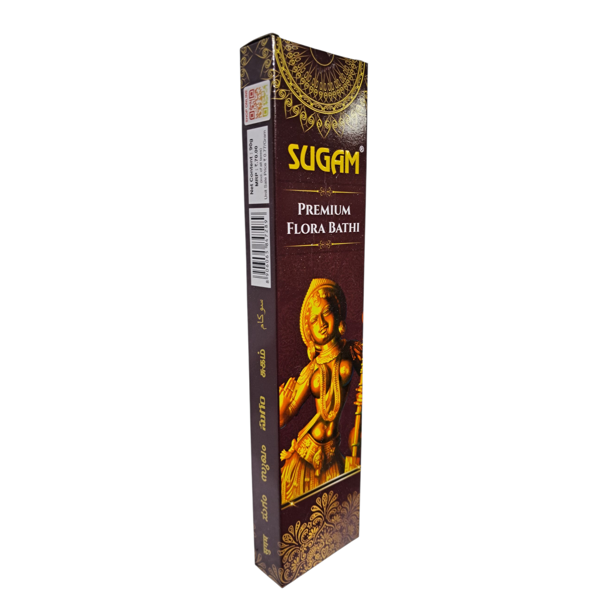 GT Sugam Premium Flora Bathi - Hand-Rolled Natural Incense Sticks for Pooja