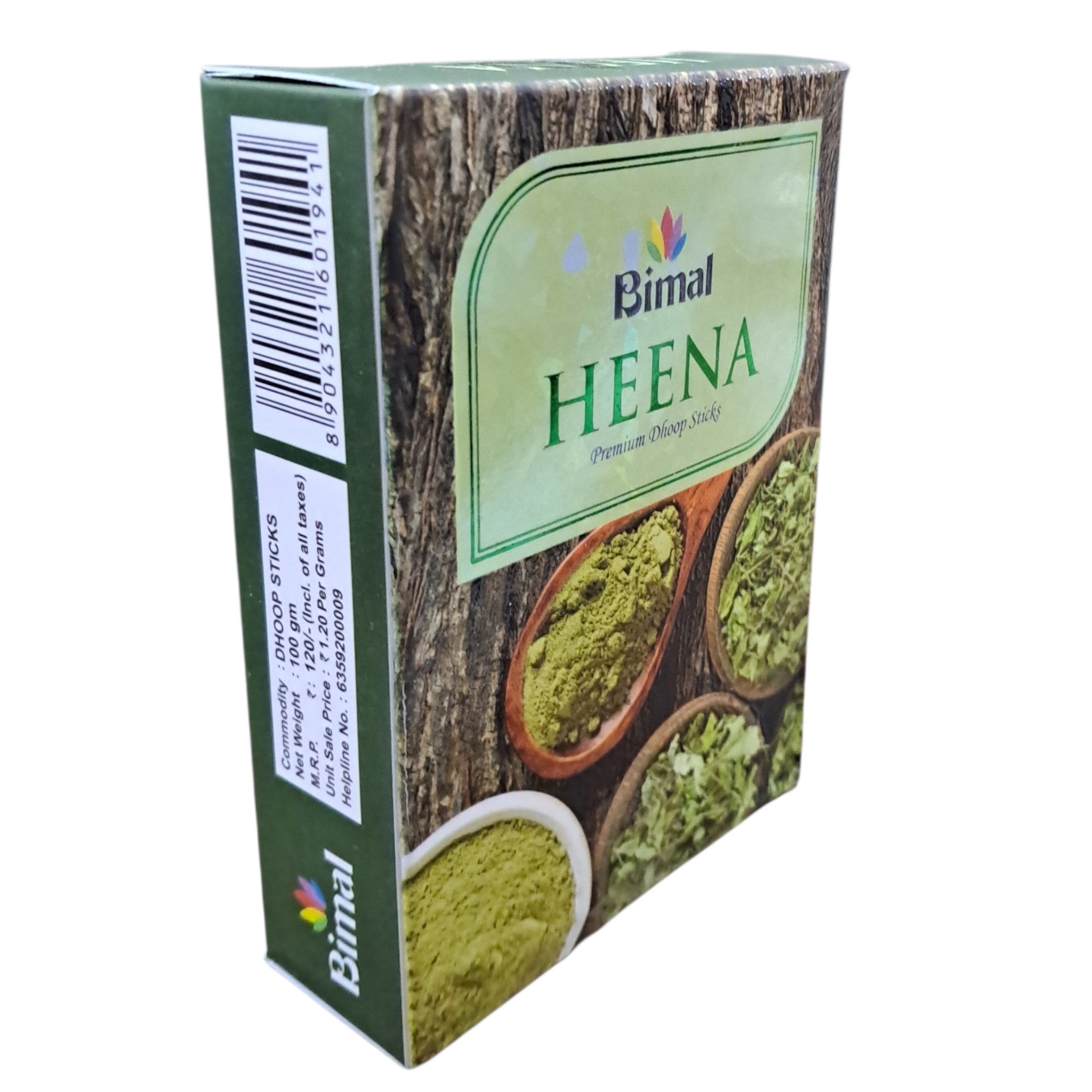 Bimal Heena Premium Dhoop Sticks - Indian Traditional Mehandhi Aroma for Home Pooja
