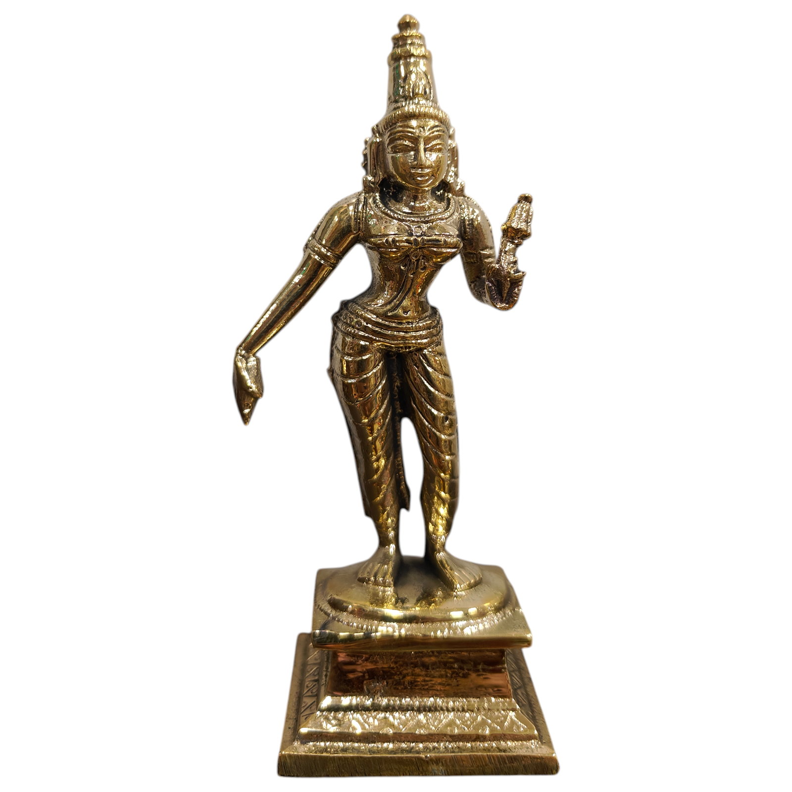Mayil Murugan Statue with Valli & Deivanai in Brass antique Size 5 Inch for Pooja & Home Temple Worship -  South Indian Masterpiece
