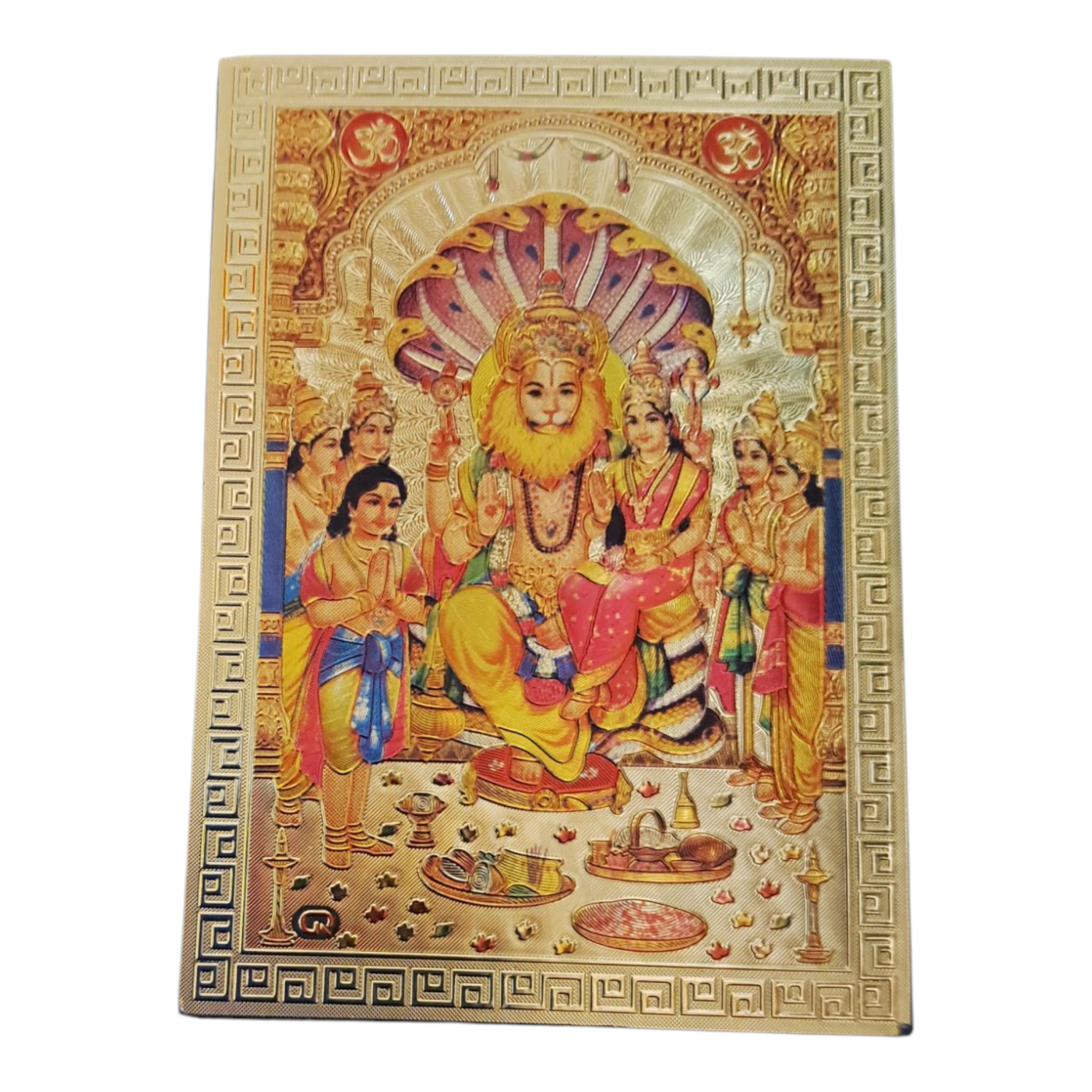Sri Lakshmi Narasimhar Fridge Magnet 6.25 X 8.5 Cms