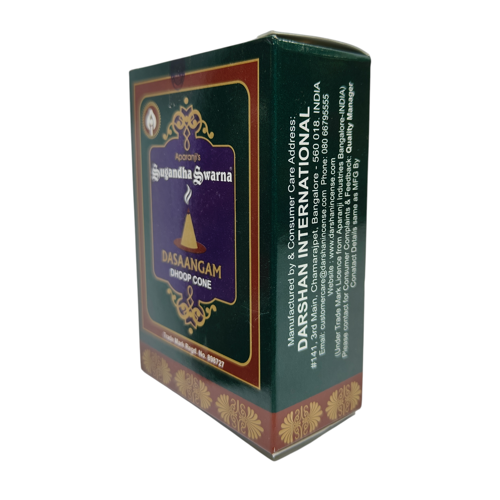 Aparanji's Sugandha Swarna Dasangam Dhoop Cone -Traditional Herbal Aroma