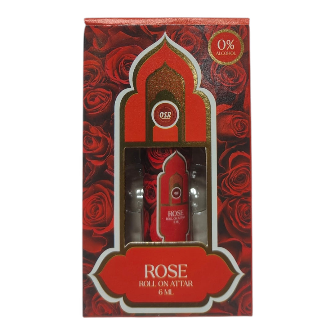 OSR Rose Roll On Attar 6 ml - an elegant and refreshing aroma for Men & Women