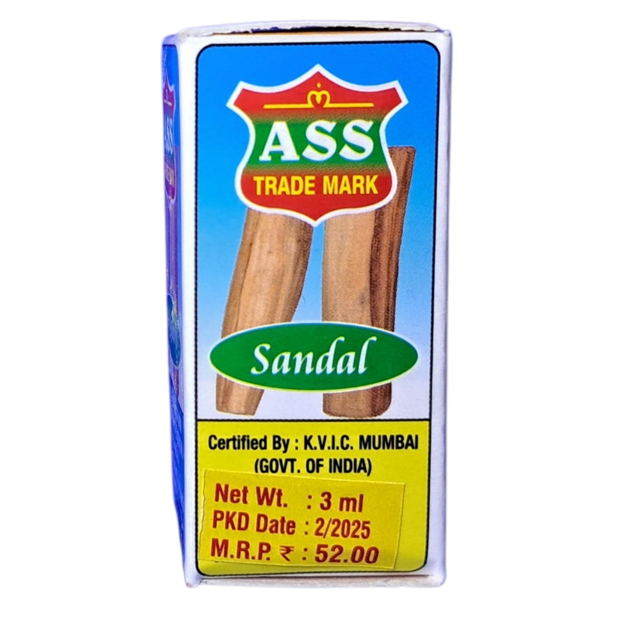 ASS Sandal Perfume Roll On 3 ml -Traditional Chandan Fragrance for gifting