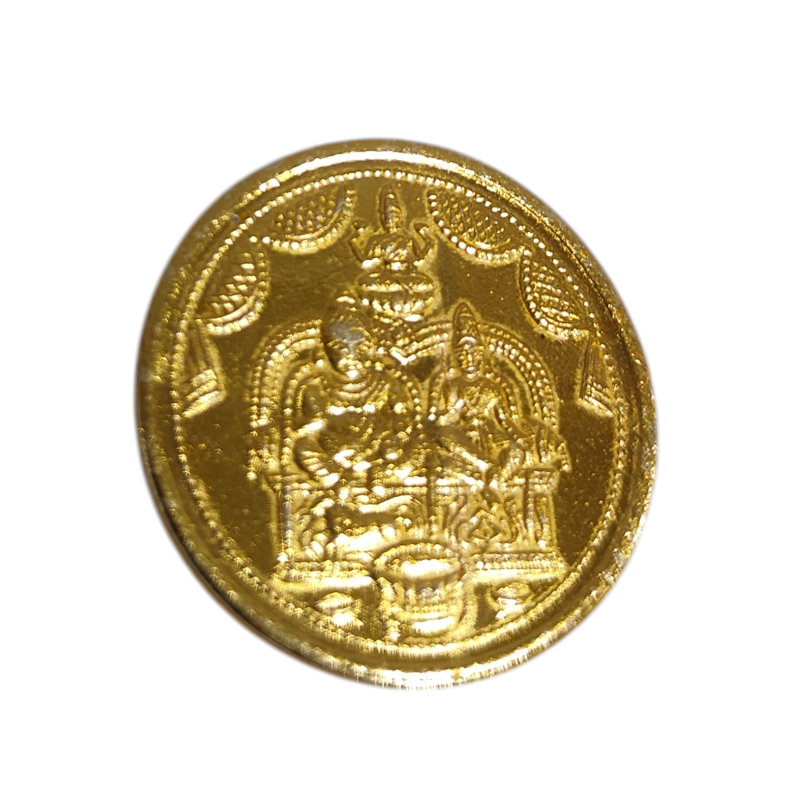 Gold Plated  Sri Lakshmi Kubera Kamal Embossed 108 Coins set 2 & 5 gms - Auspicious Hindu Spiritual Pooja Set for Diwali Celebrations