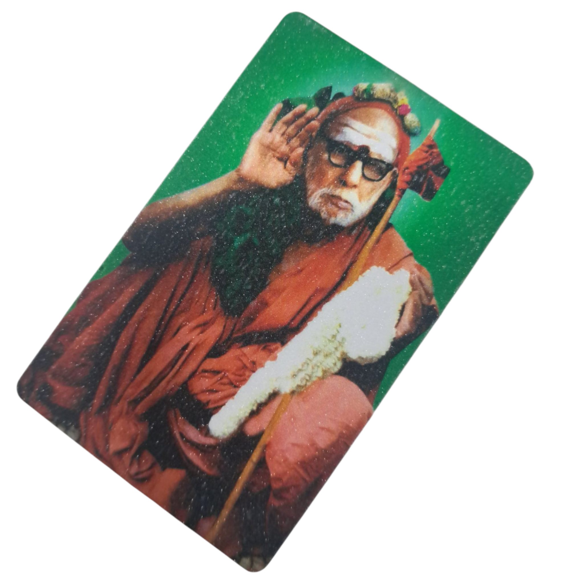 Kanchi Maha Periyava anugraham with Vilva Mala Fridge Magnet 5.5 X 8.5 Cms