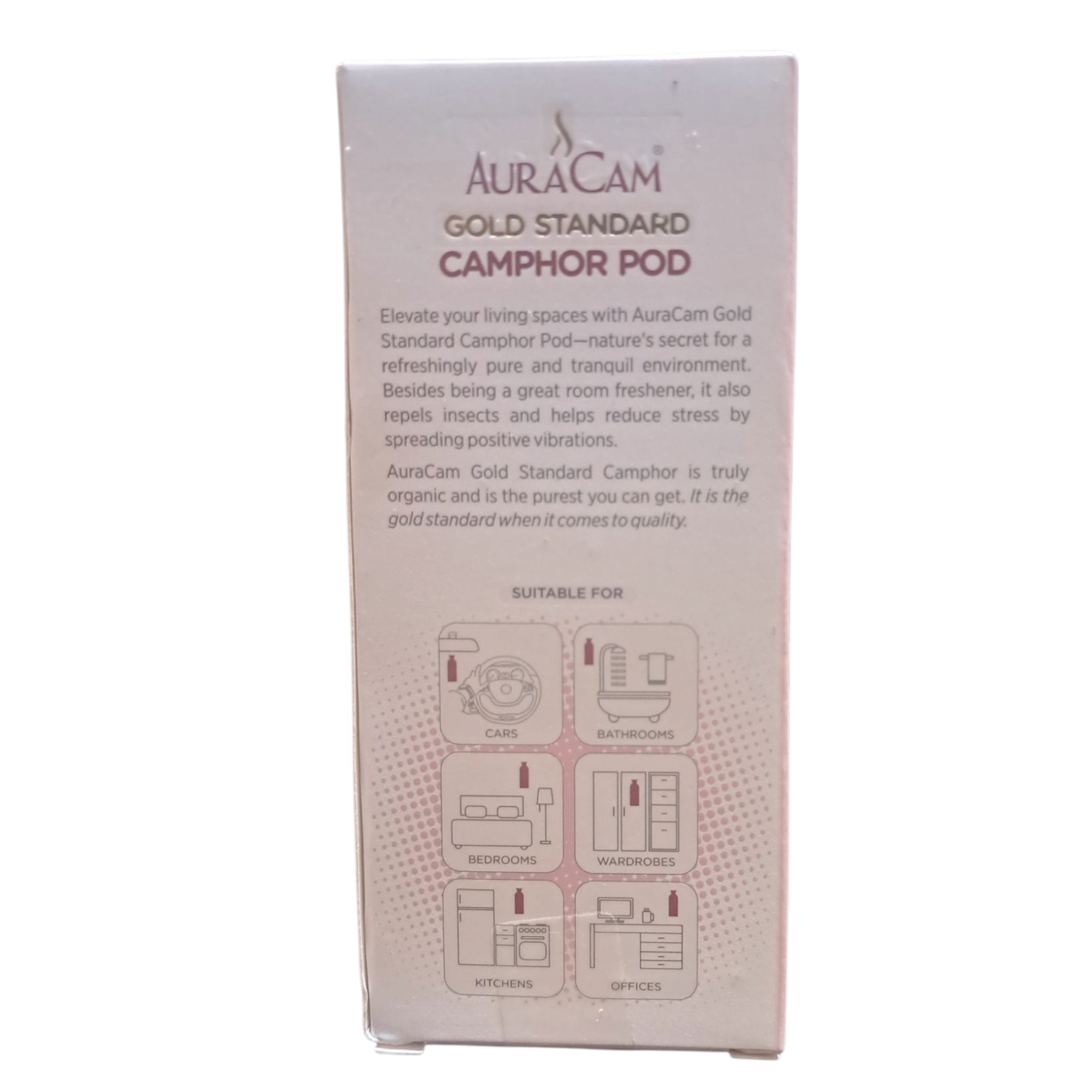 AurACam Camphor Pod Bhimseni Flavour - Aromatic Natural Air Purifier & Mood Enhancer