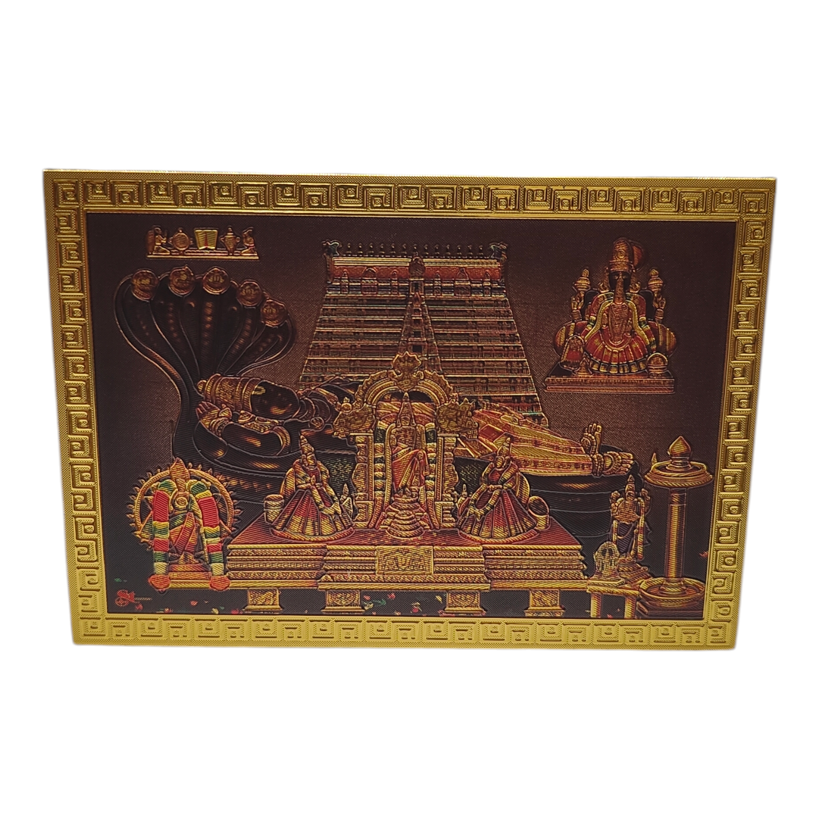 Sri Rangam Moolavar Ranganathar and Urchavar Namperumal with  Temple Raja Gopuram Photo Magnet - Spiritual Return Gift