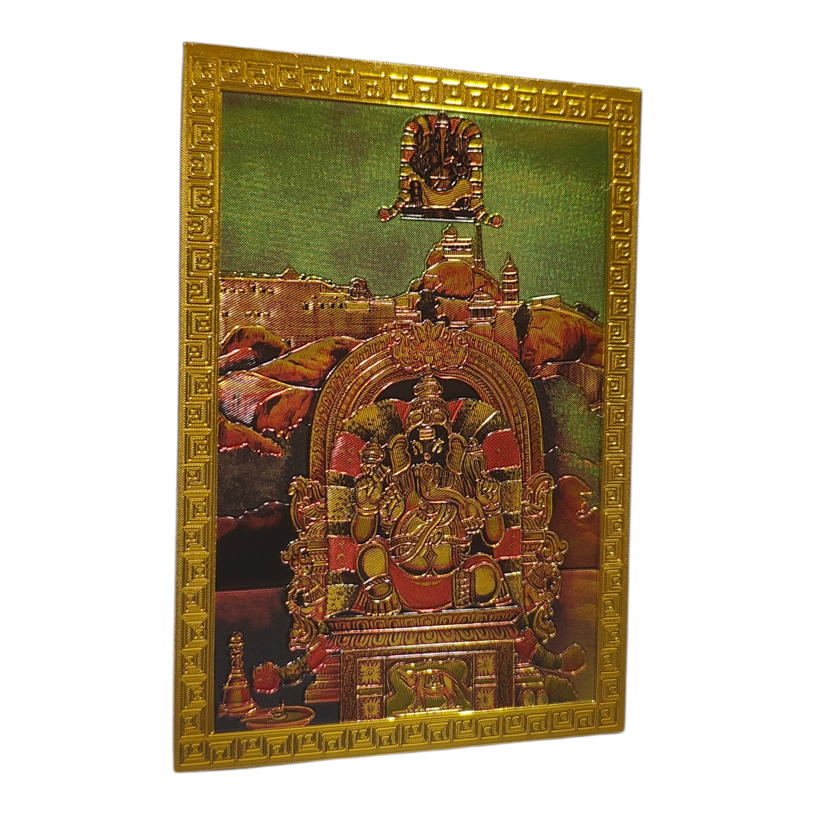 Trichy Uchi Pillayar Kovil Magnet - Malaikottai Temple Souvenir & Divine Décor 6.25 X 8.5 Cms