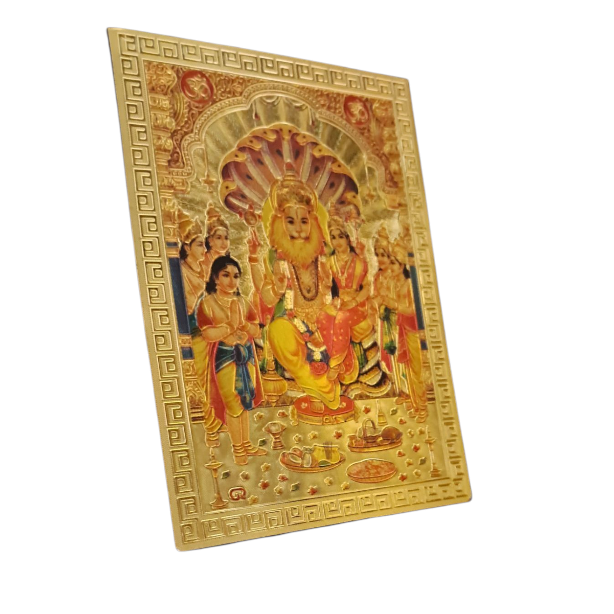 Sri Lakshmi Narasimhar Fridge Magnet 6.25 X 8.5 Cms