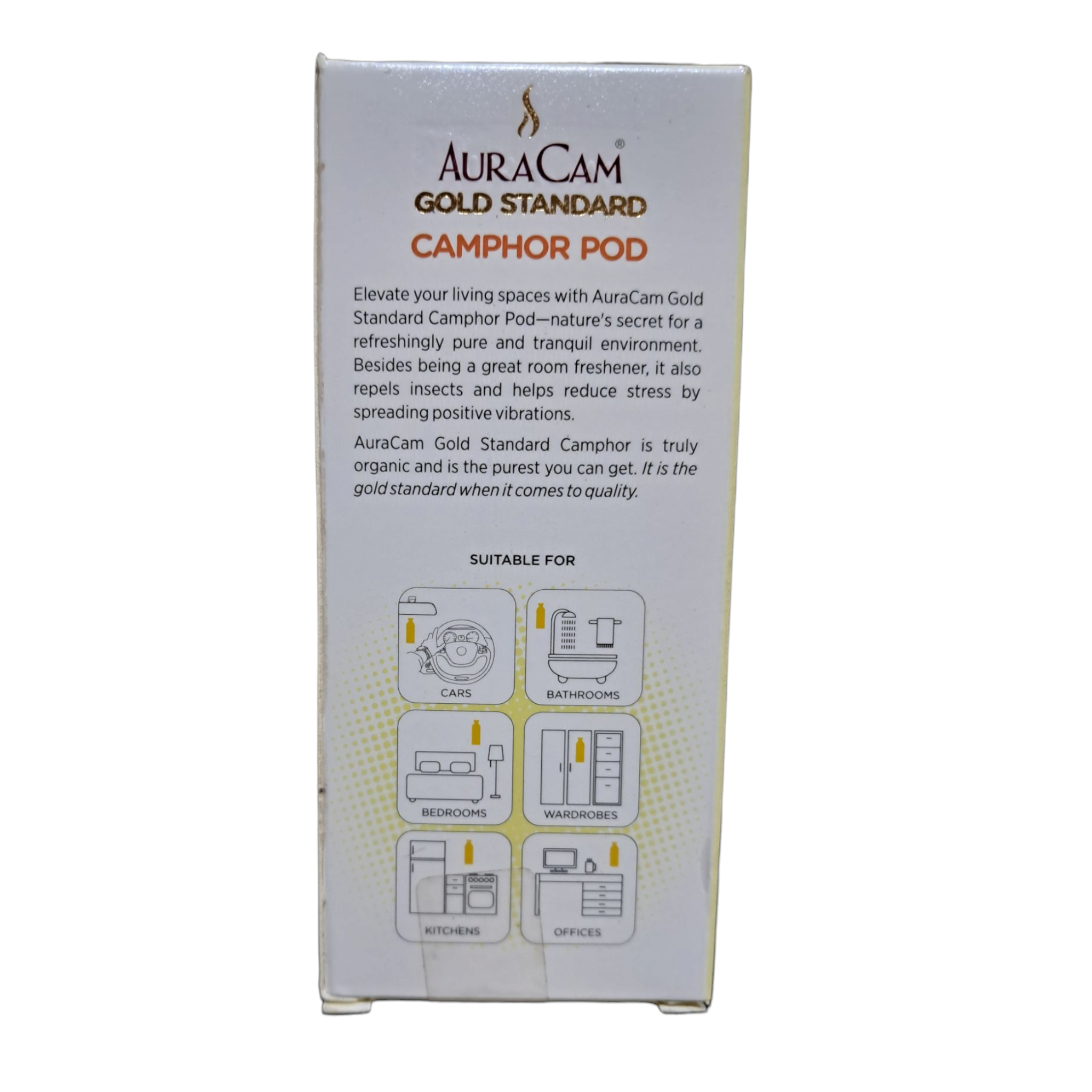 AurACam Camphor Pod Citrus Flavour Aromatic Natural Air Purifier & Mood Enhancer