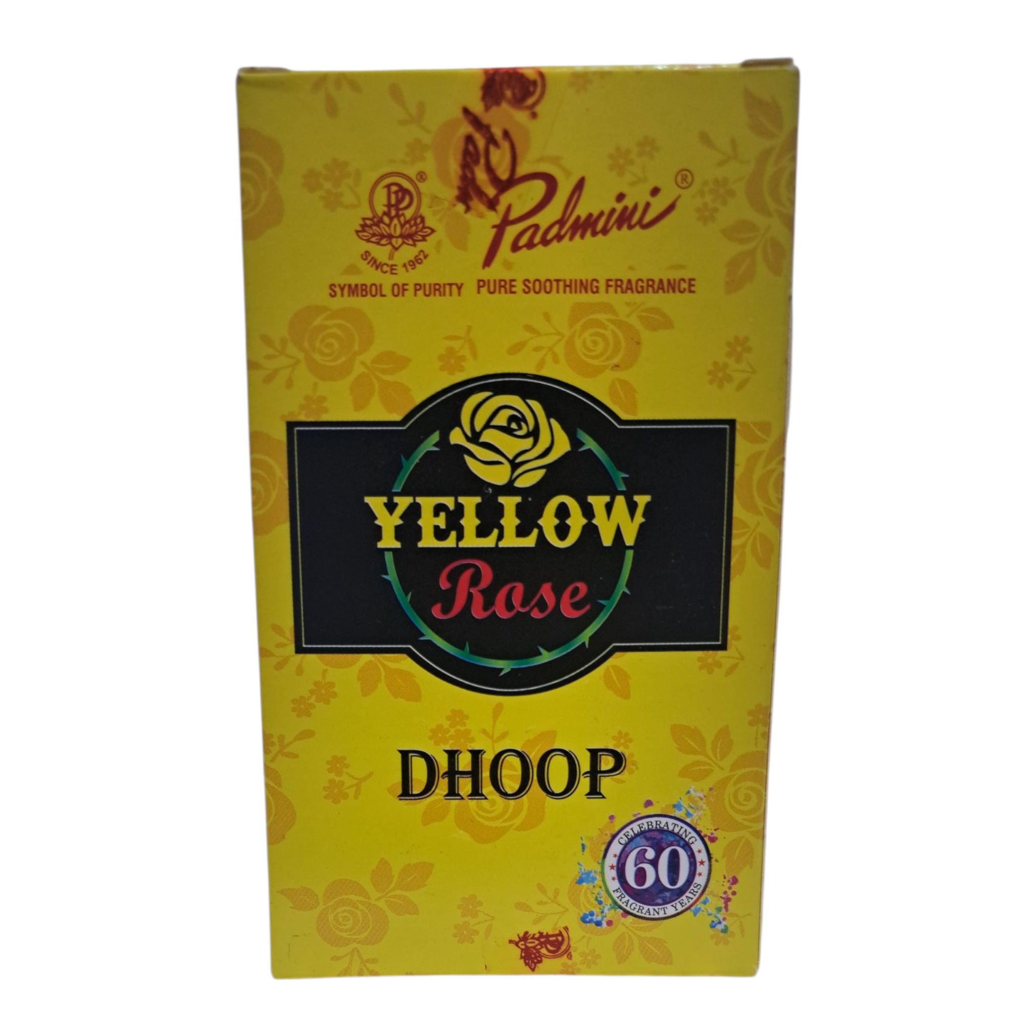 Padmini 15 - pack Yellow Rose Incense - Aromatic Fragrance Dhoop for Pooja & Meditations- மஞ்சள் ரோஜா வாசனை தூபம்