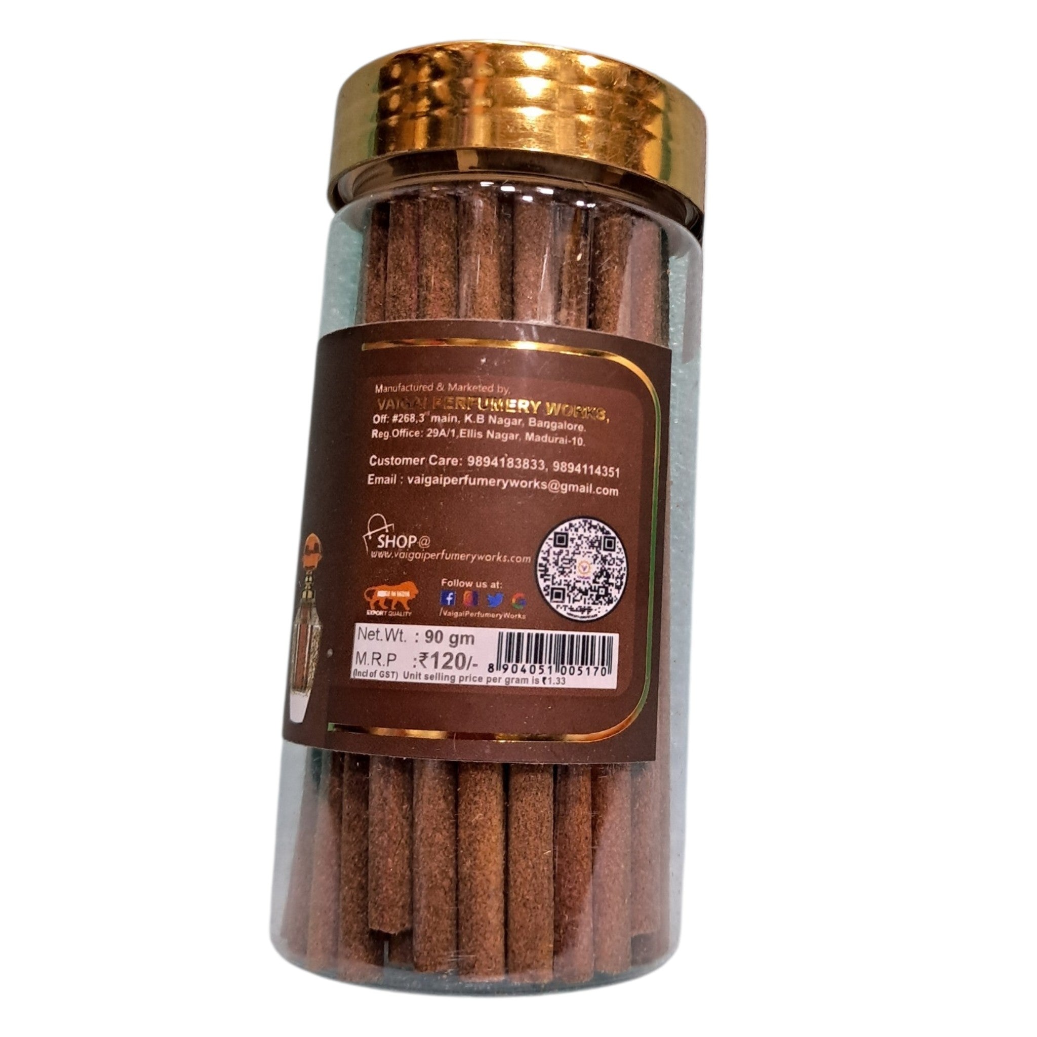 Vaigai Javadh Dhoop Stick